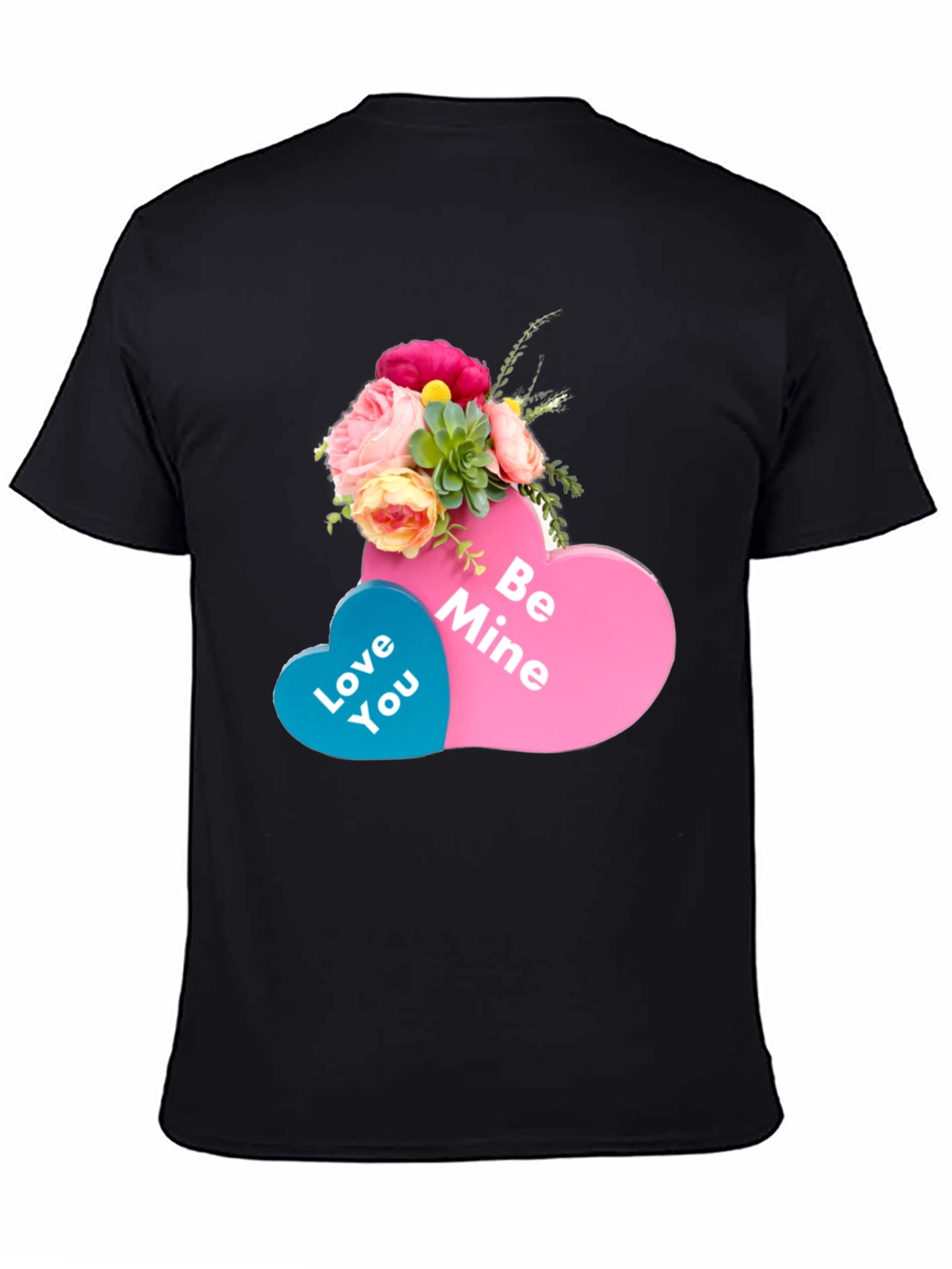 Black Love You / Be Mine Valentine's Day T-Shirt view 4