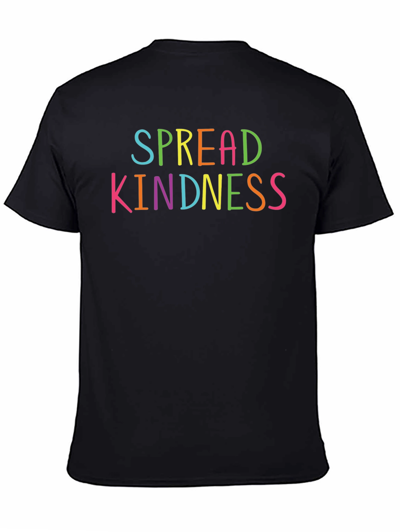 Black Spread Kindness T-Shirt - Positive Message Tee view 4
