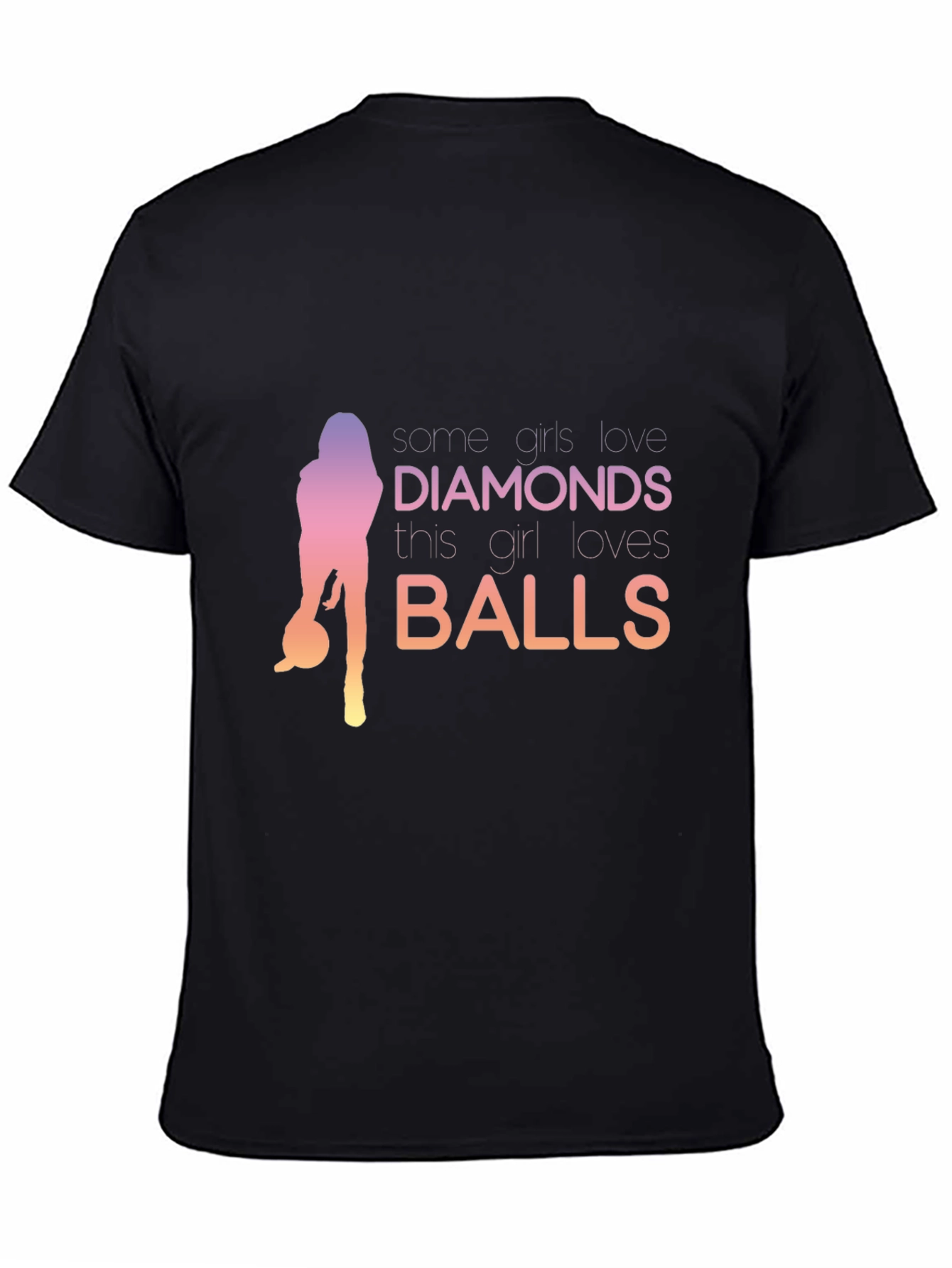 Black Funny Bowling T-Shirt - This Girl Loves Balls view 4