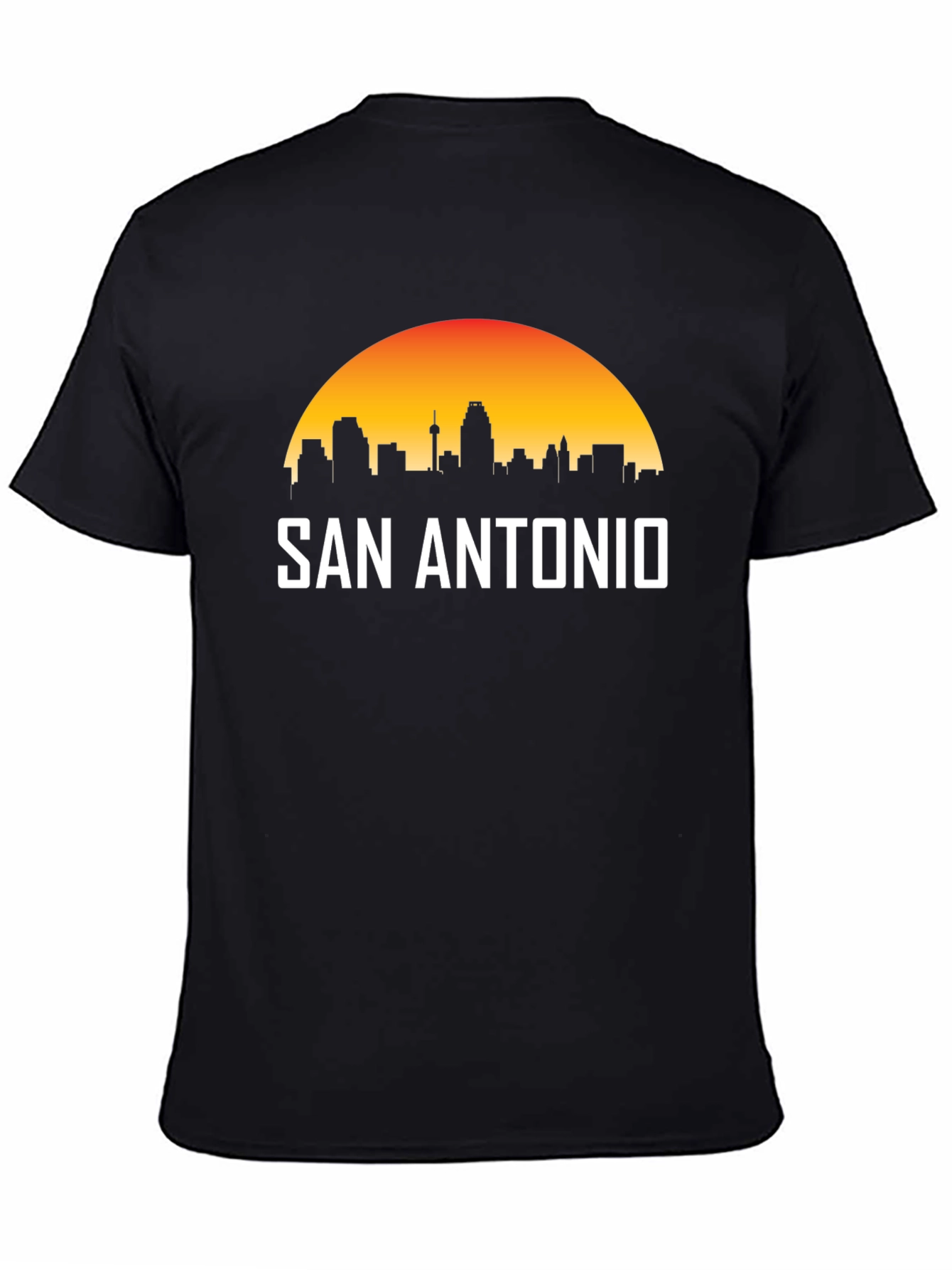 Black San Antonio Skyline Graphic T-Shirt view 4