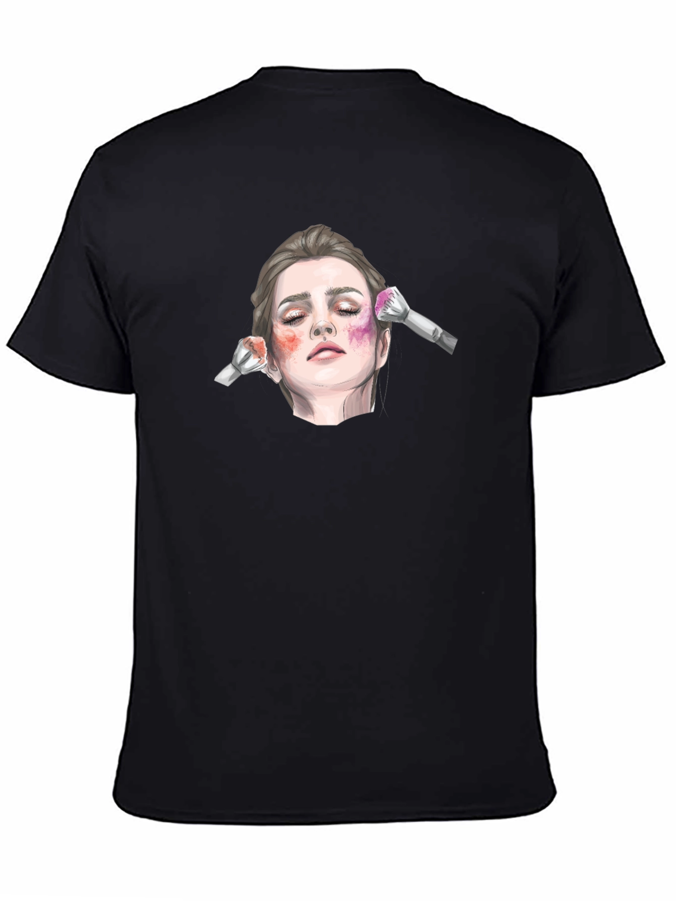 Black Makeup Art T-Shirt view 4
