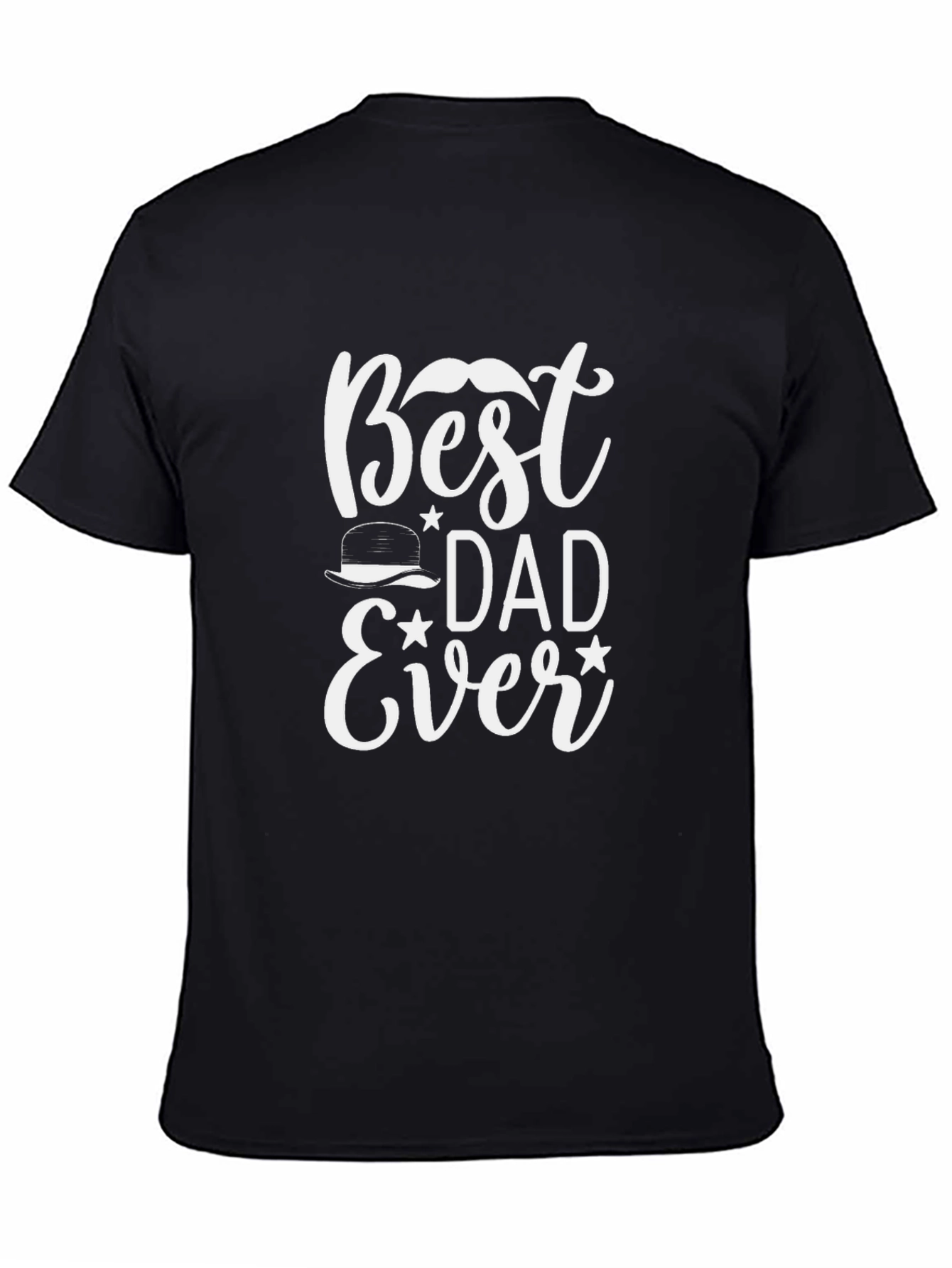 Black Best Dad Ever Graphic Tee - Black view 4