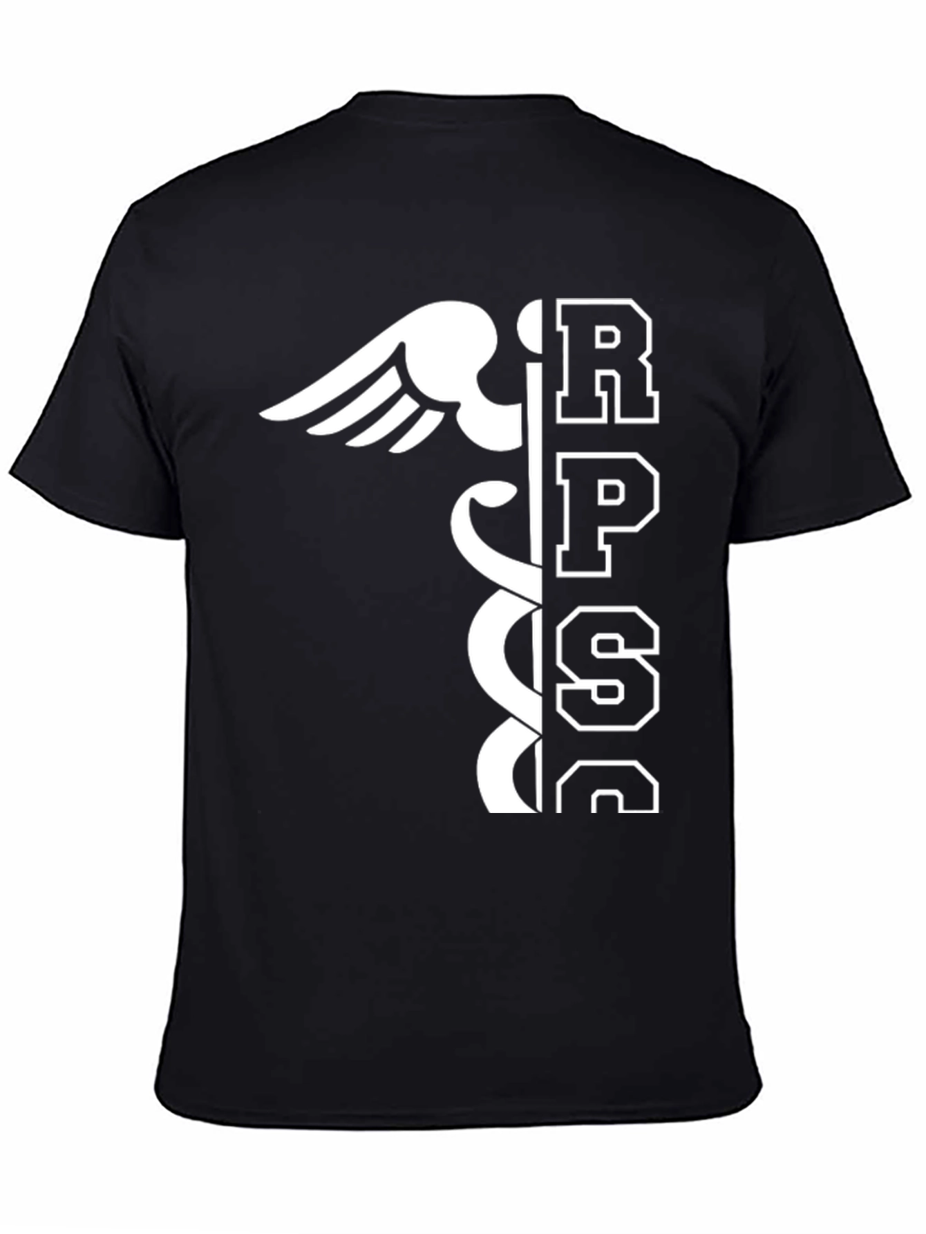 Black RPSC Caduceus Black T-Shirt view 4
