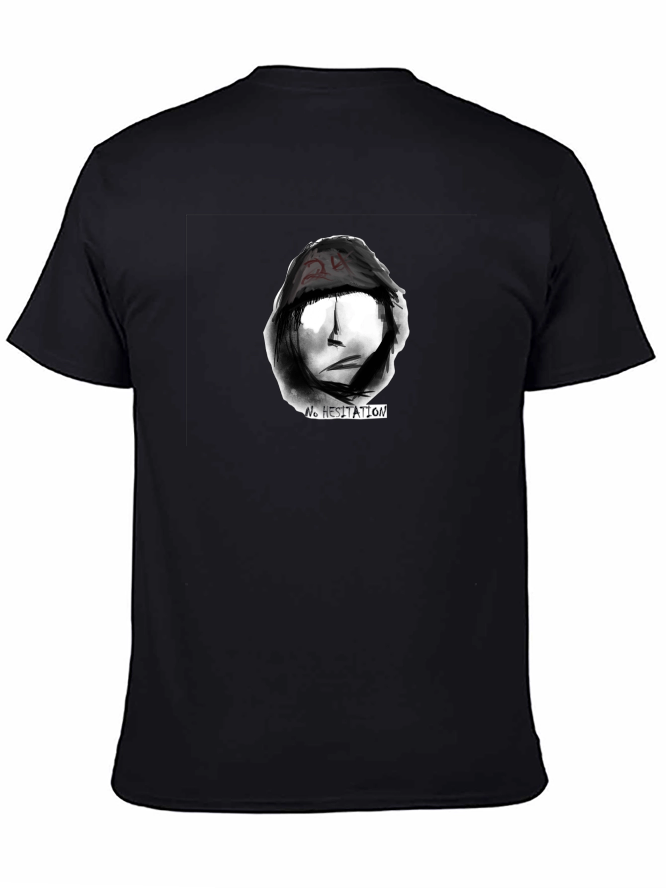 Black No Hesitation Graphic Tee - Streetwear Style view 4
