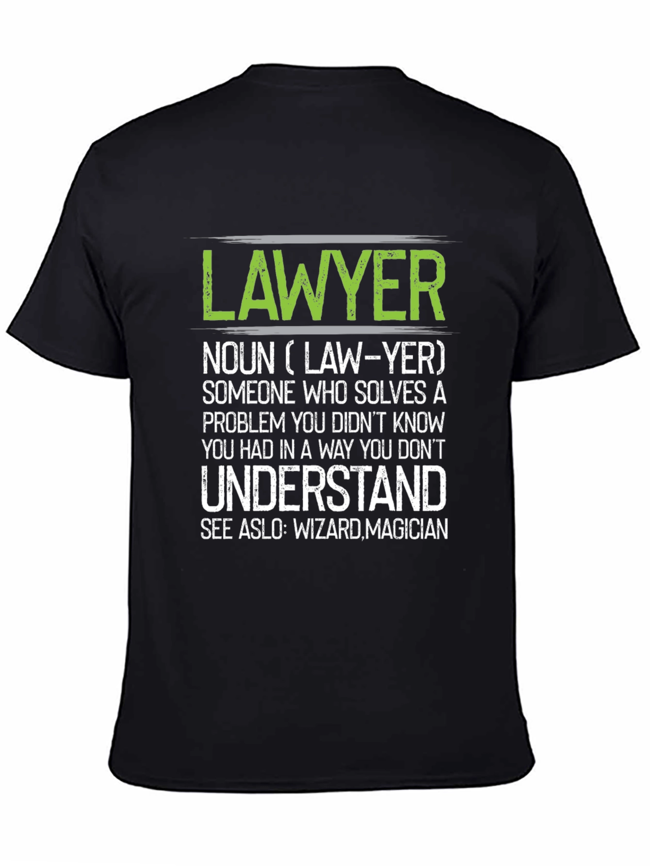 Black Lawyer Definition Graphic T-Shirt view 4