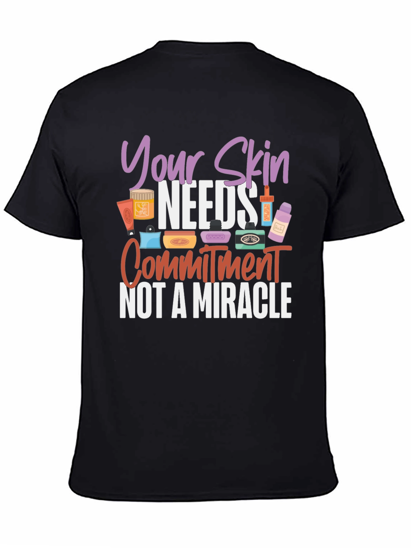 Black Skin Care Commitment T-Shirt view 4