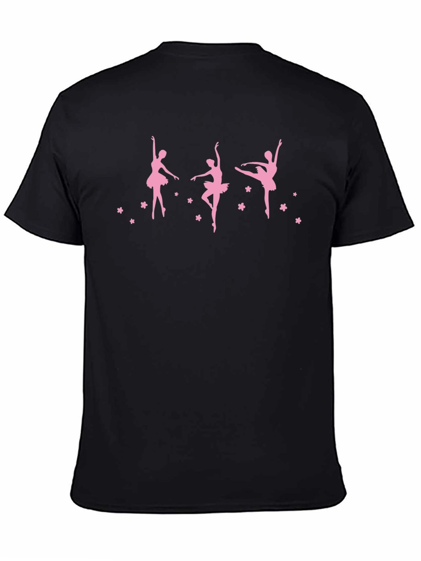 Black Ballerina Graphic Tee - Stylish Black Cotton T-Shirt view 4