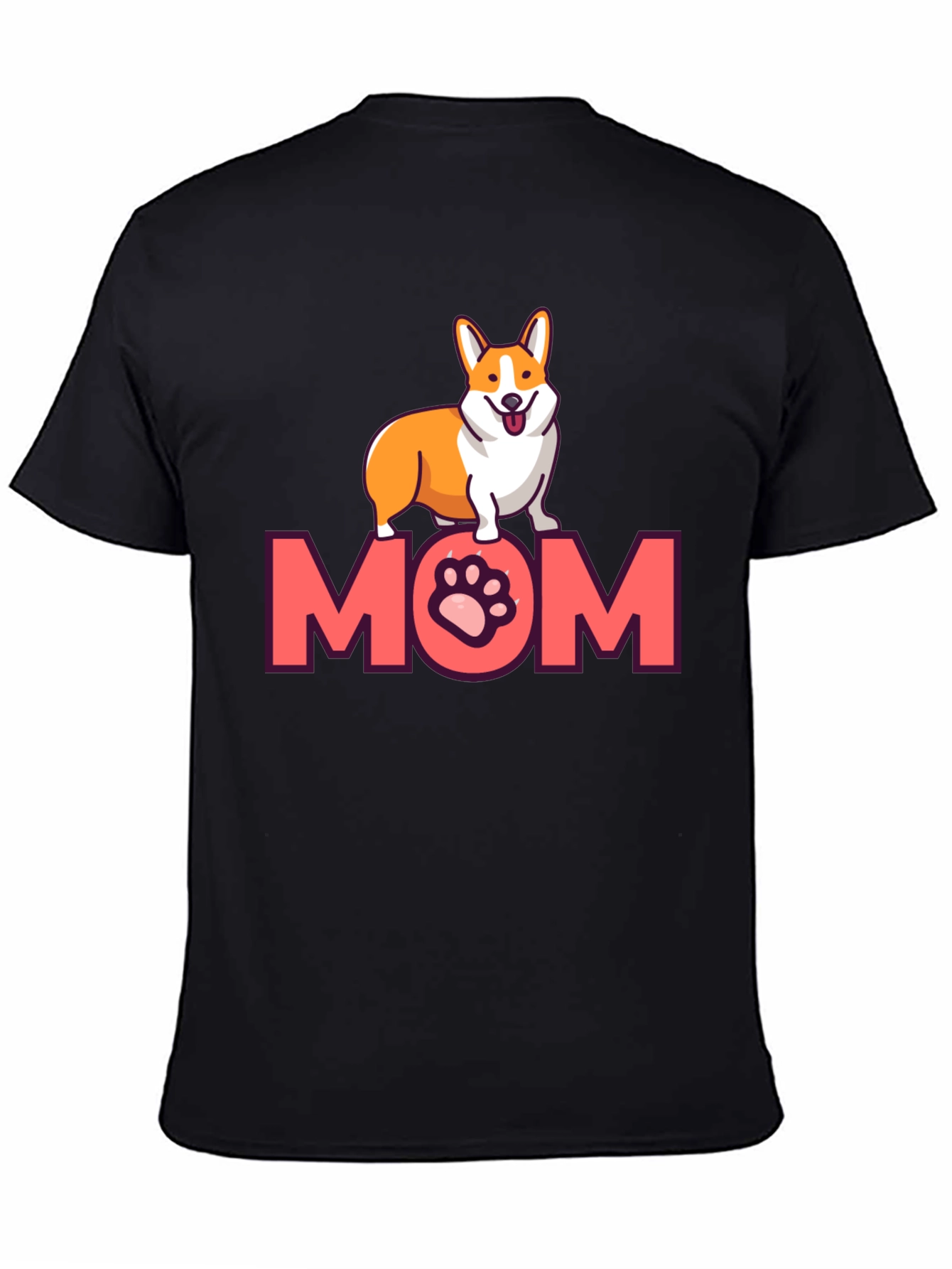 Black Corgi Mom T-Shirt - Cute Dog Lover Tee view 4