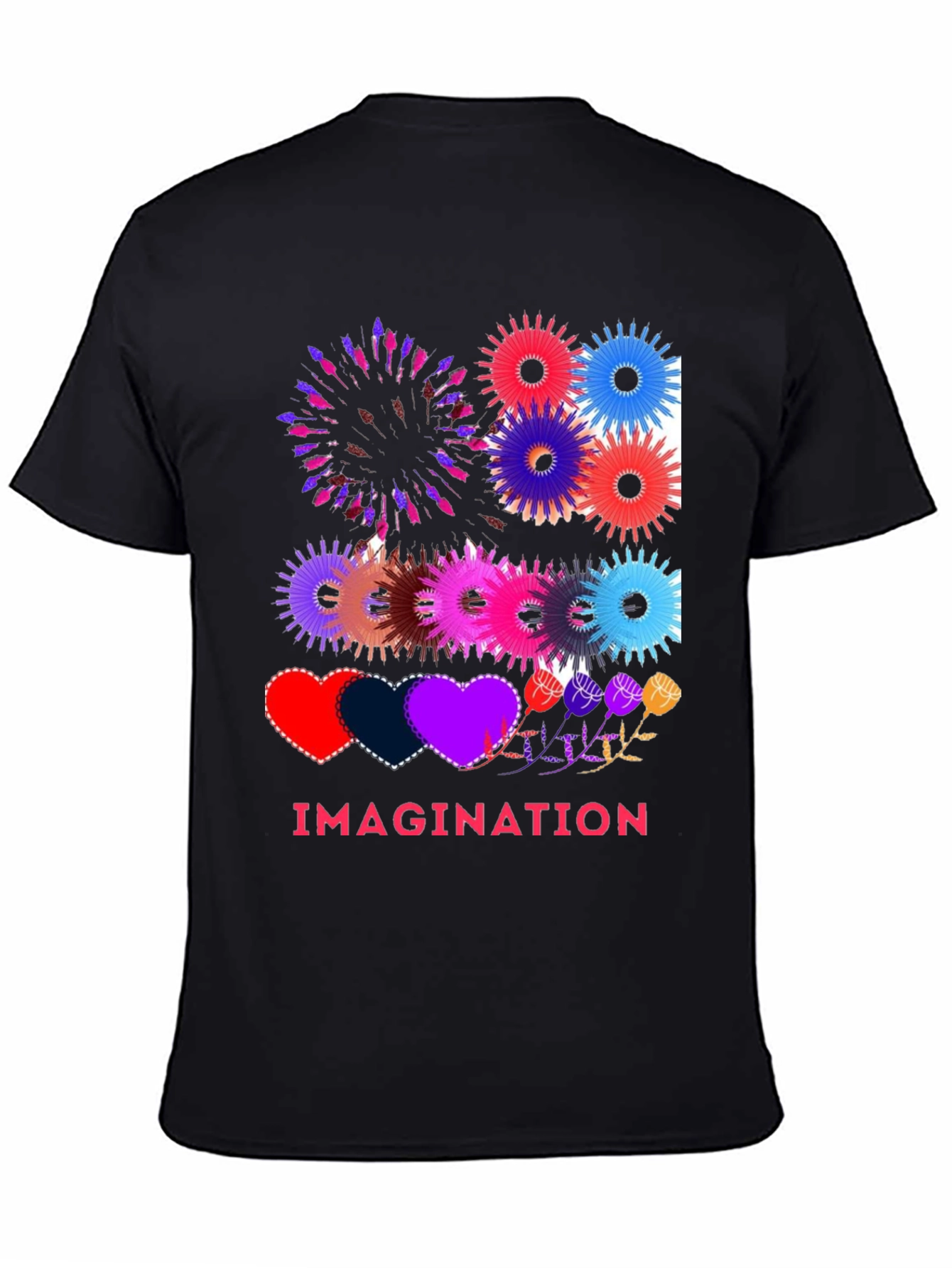 Black Imagination Graphic T-Shirt view 4