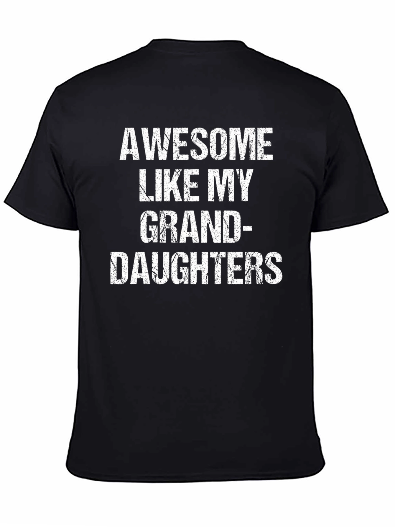 Black Awesome Like My Granddaughters Men's Tee view 4