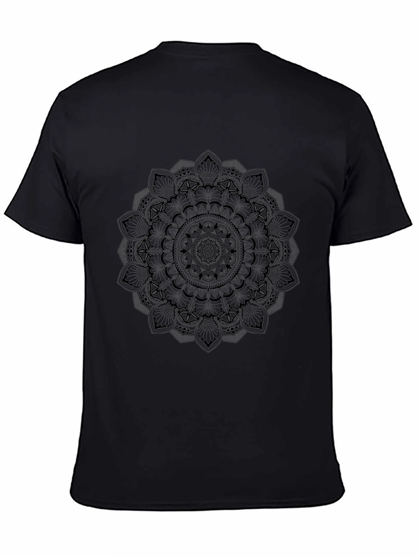 Black Black Mandala Graphic Tee view 4