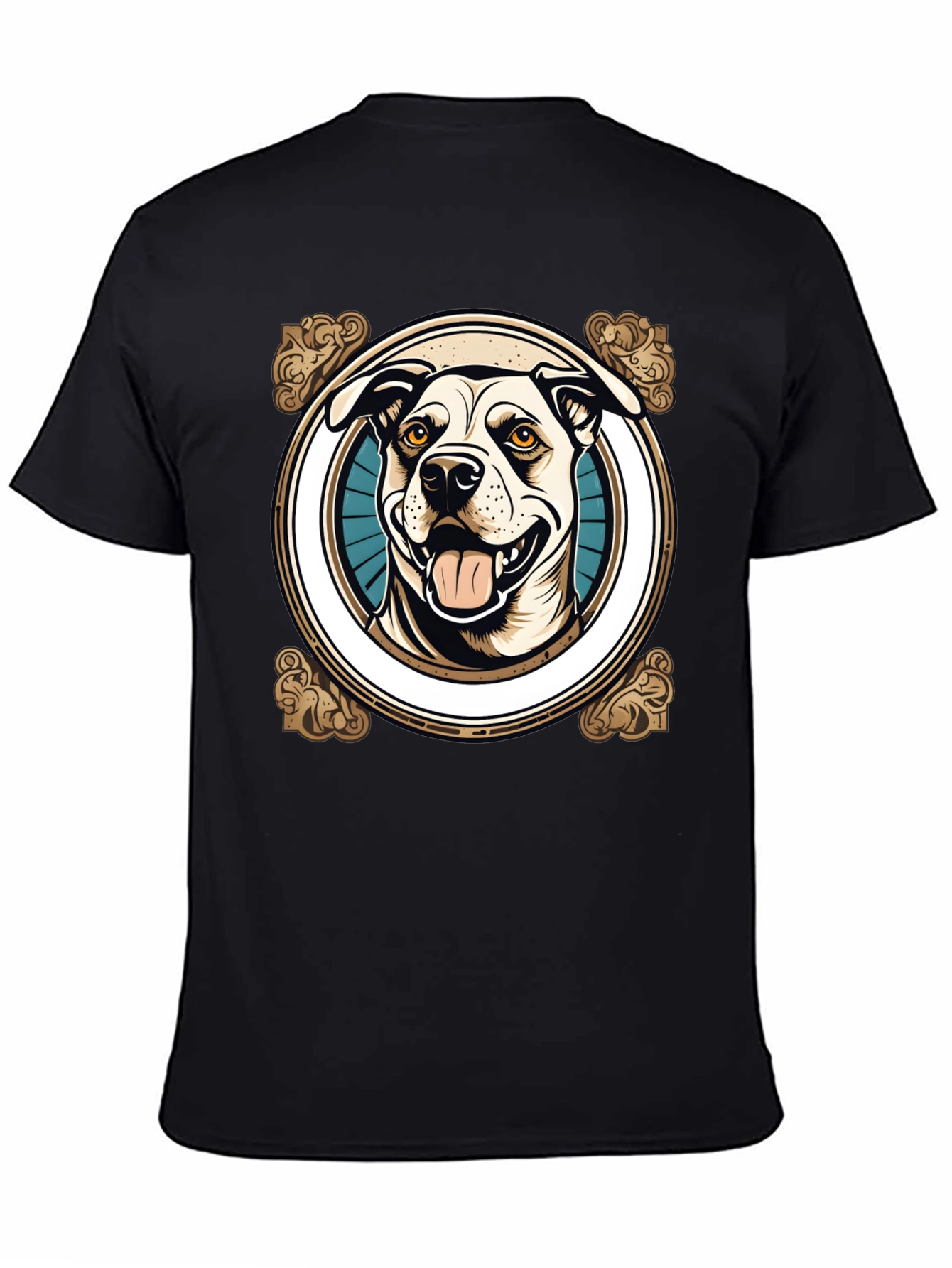 Black Dog Graphic T-Shirt -  Unisex Crew Neck view 4