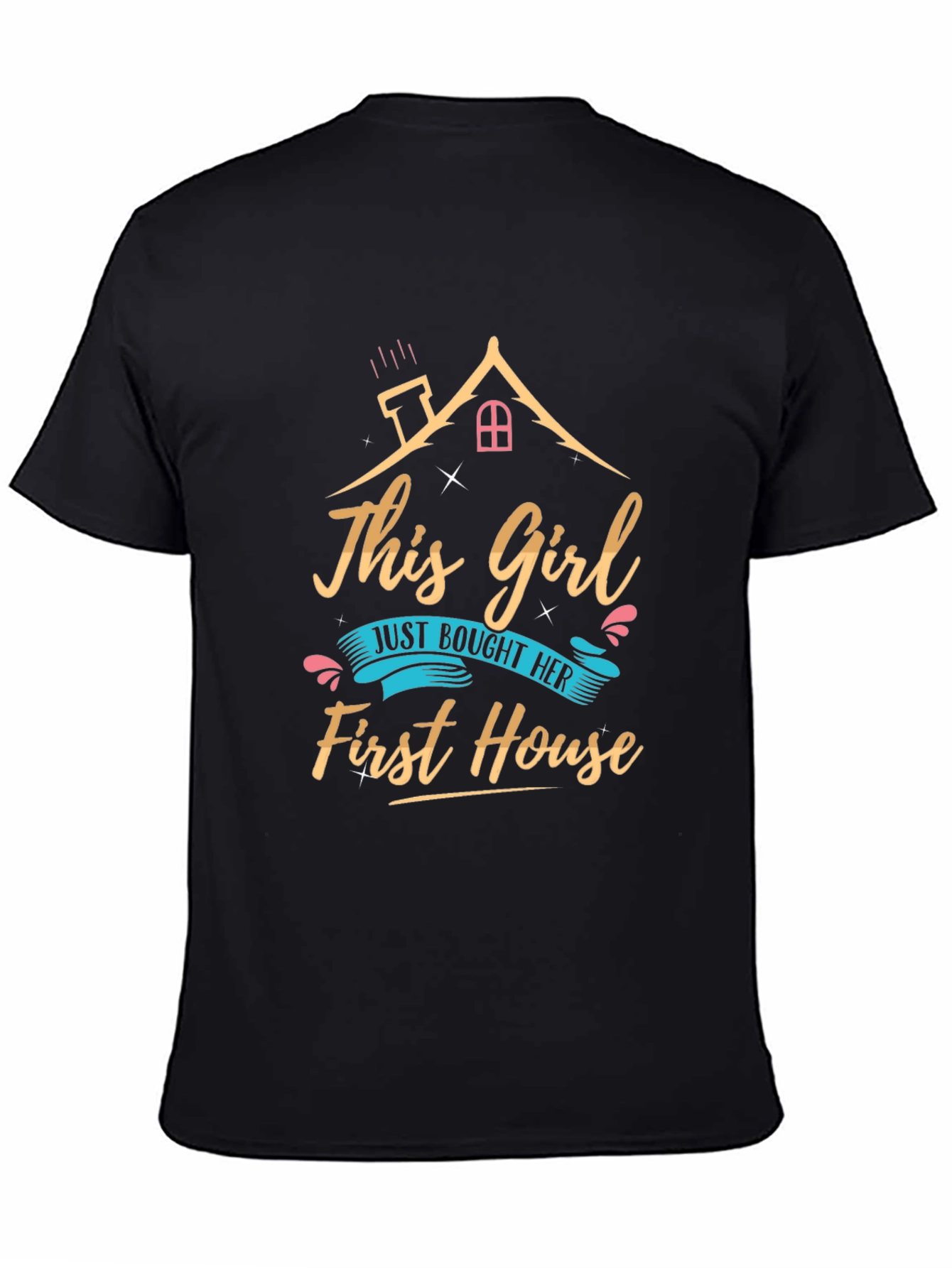 Black New Homeowner T-Shirt - This Girl Bought First House view 4