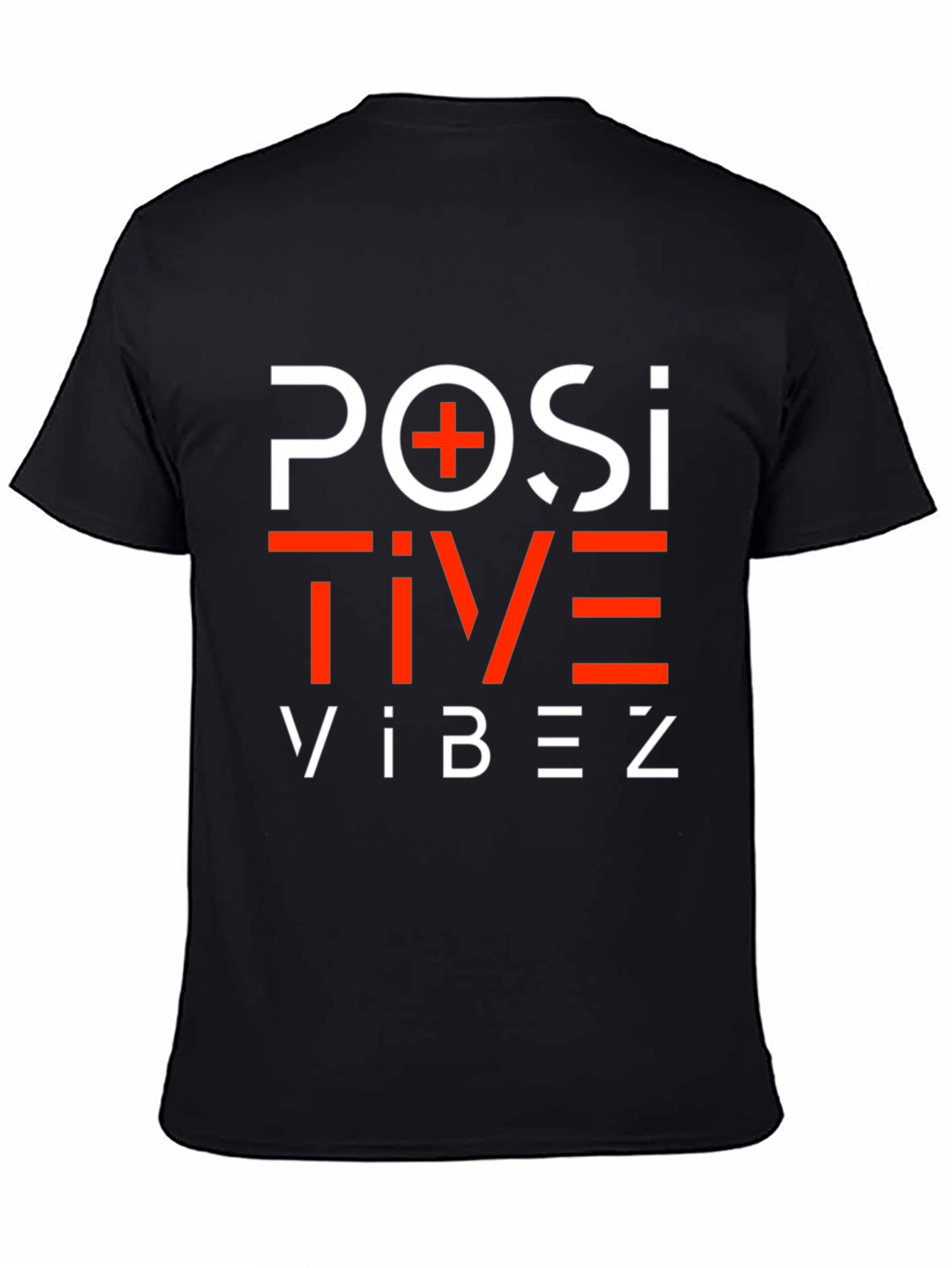 Black Positive Vibez Graphic Tee - Black view 4