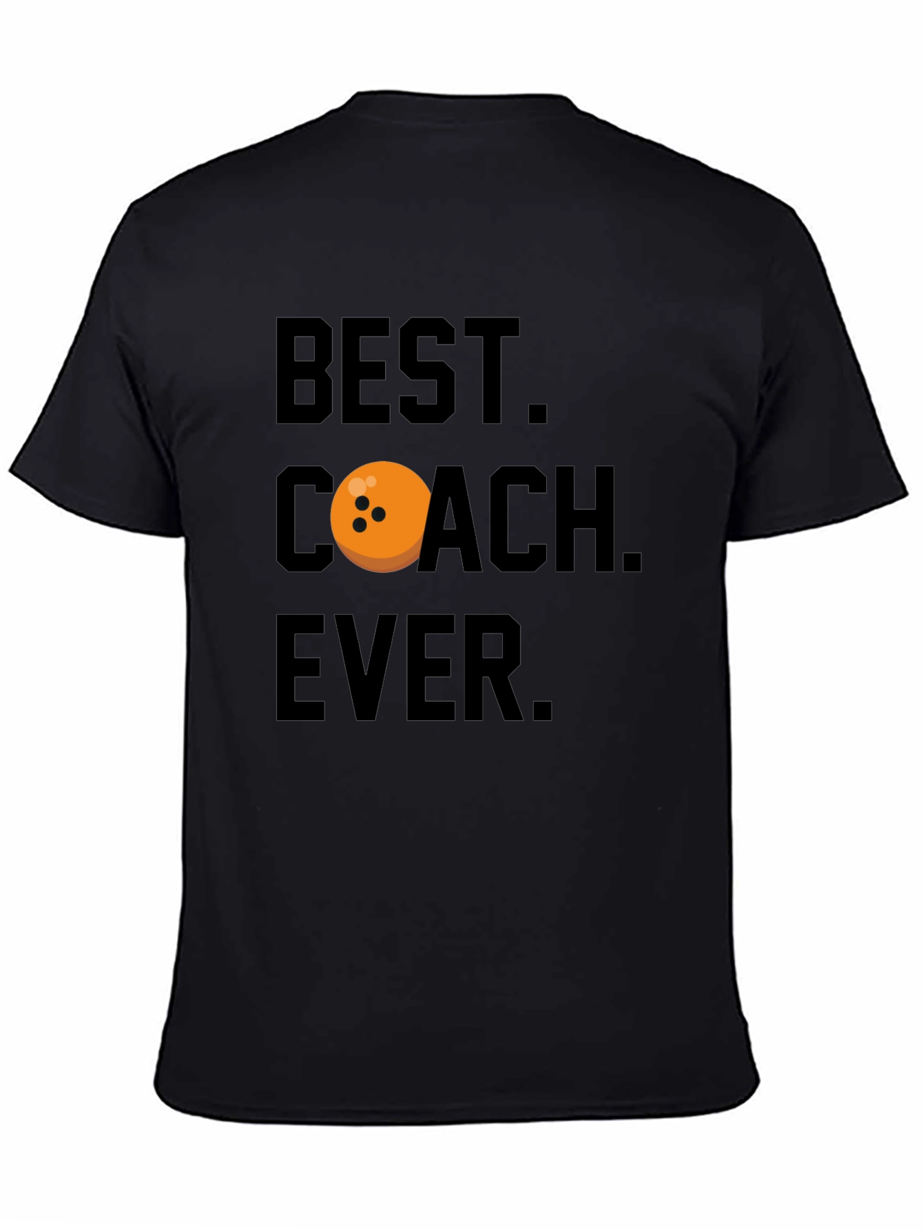 Black Best Coach Ever Bowling T-Shirt view 4
