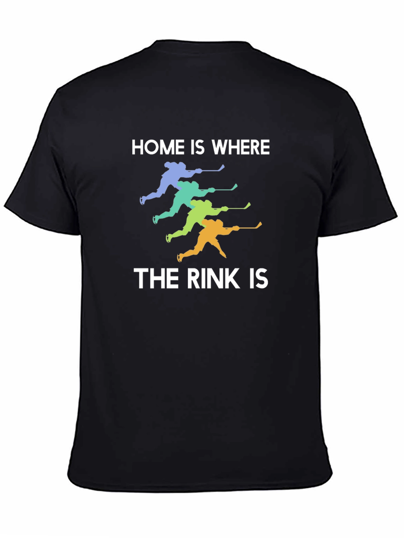 Black Hockey Rink Tee: Home is Where the Rink Is view 4