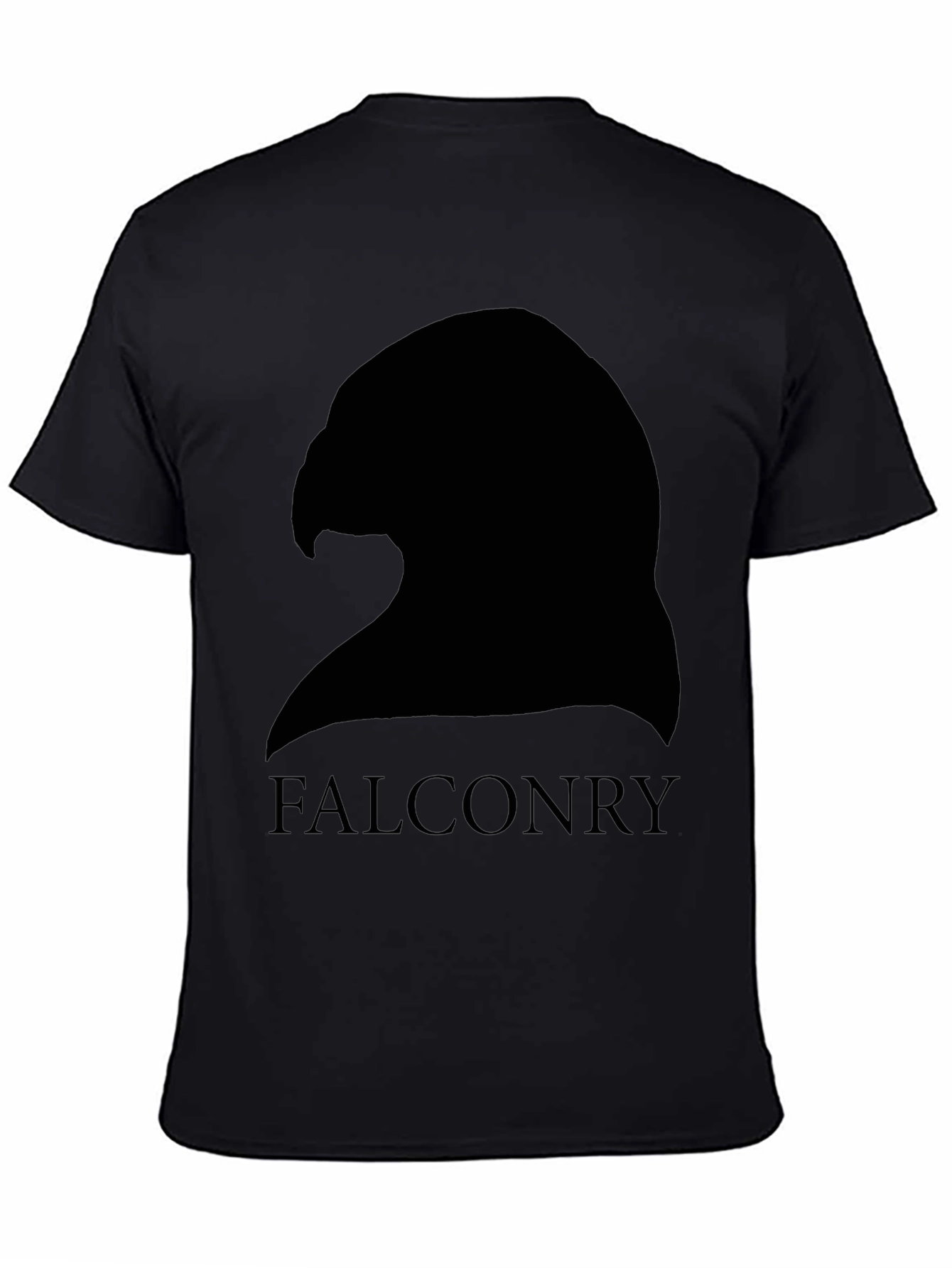 Black Falconry Silhouette Graphic Tee - Black view 4