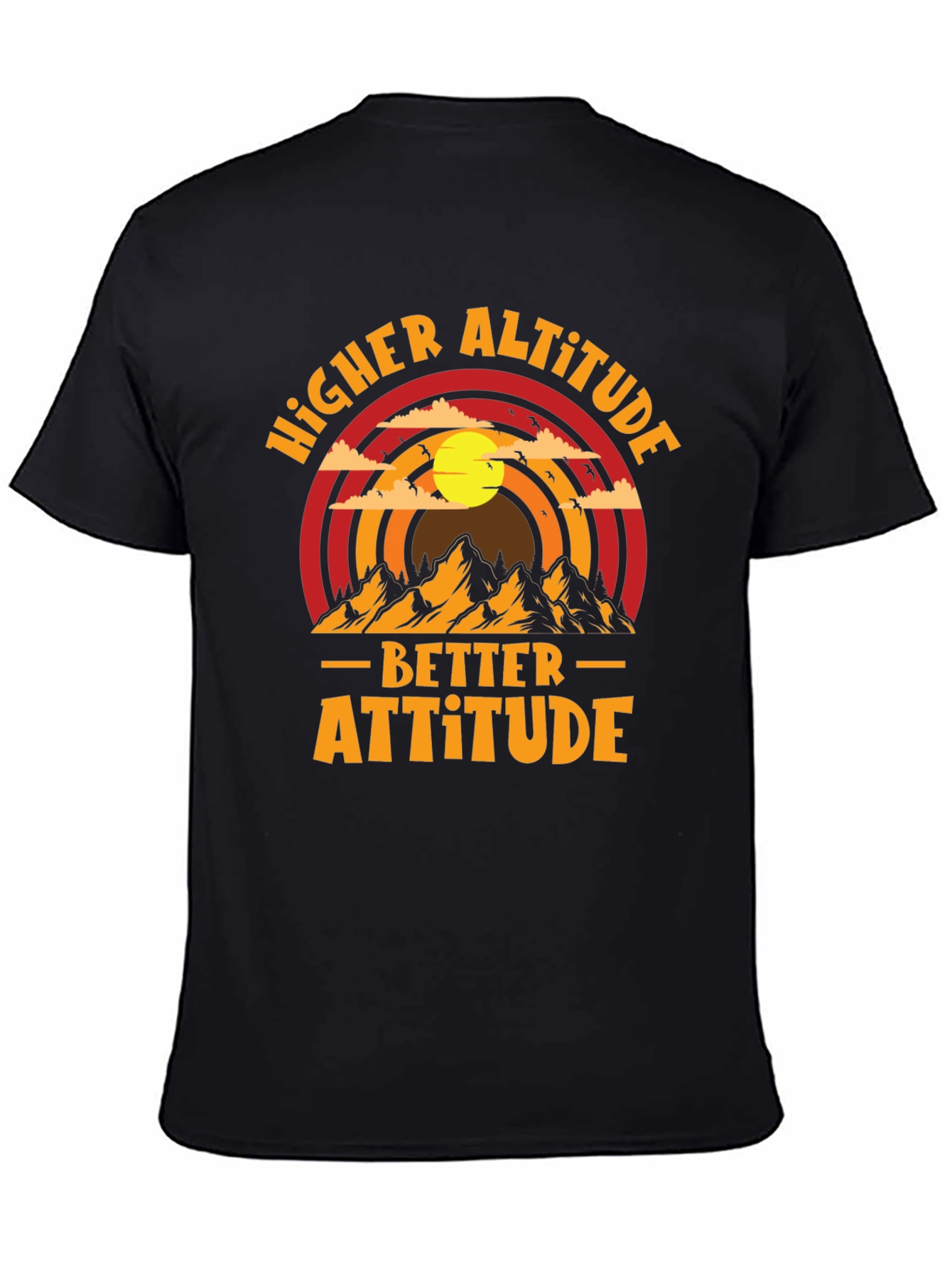 Black Higher Altitude Better Attitude Graphic Tee view 4