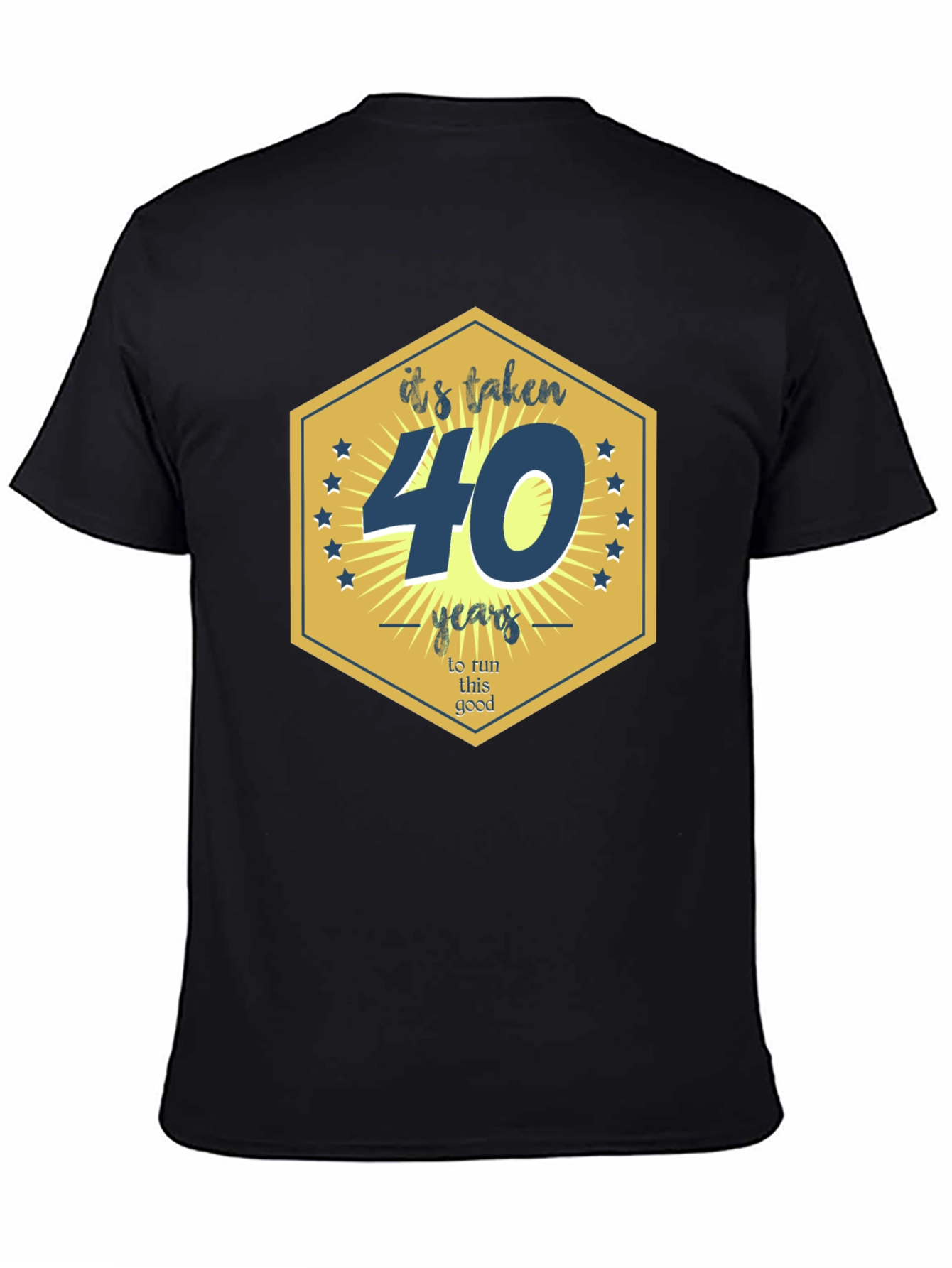Black 40th Birthday Celebration T-Shirt view 4
