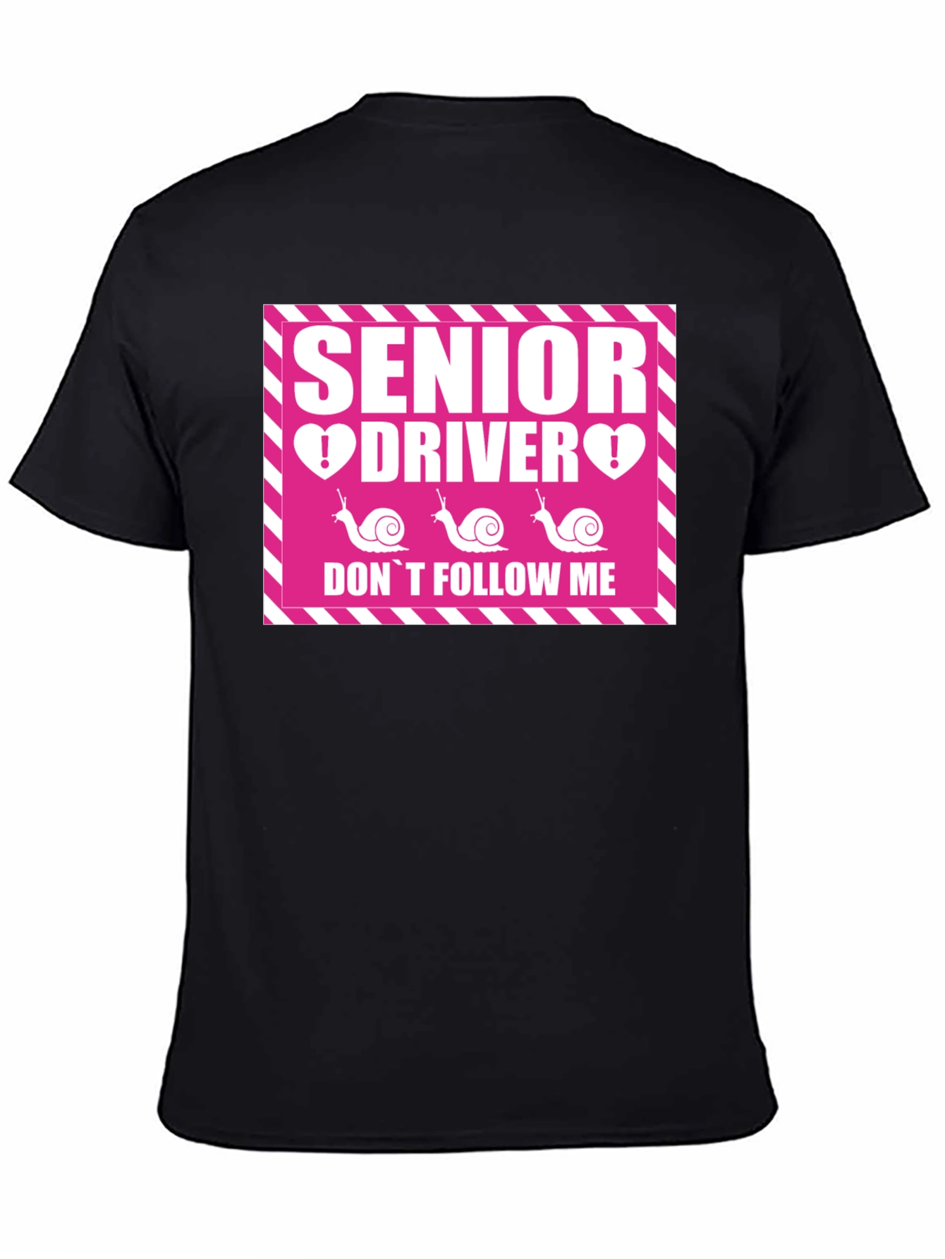Black Senior Driver Don't Follow Me T-Shirt view 4
