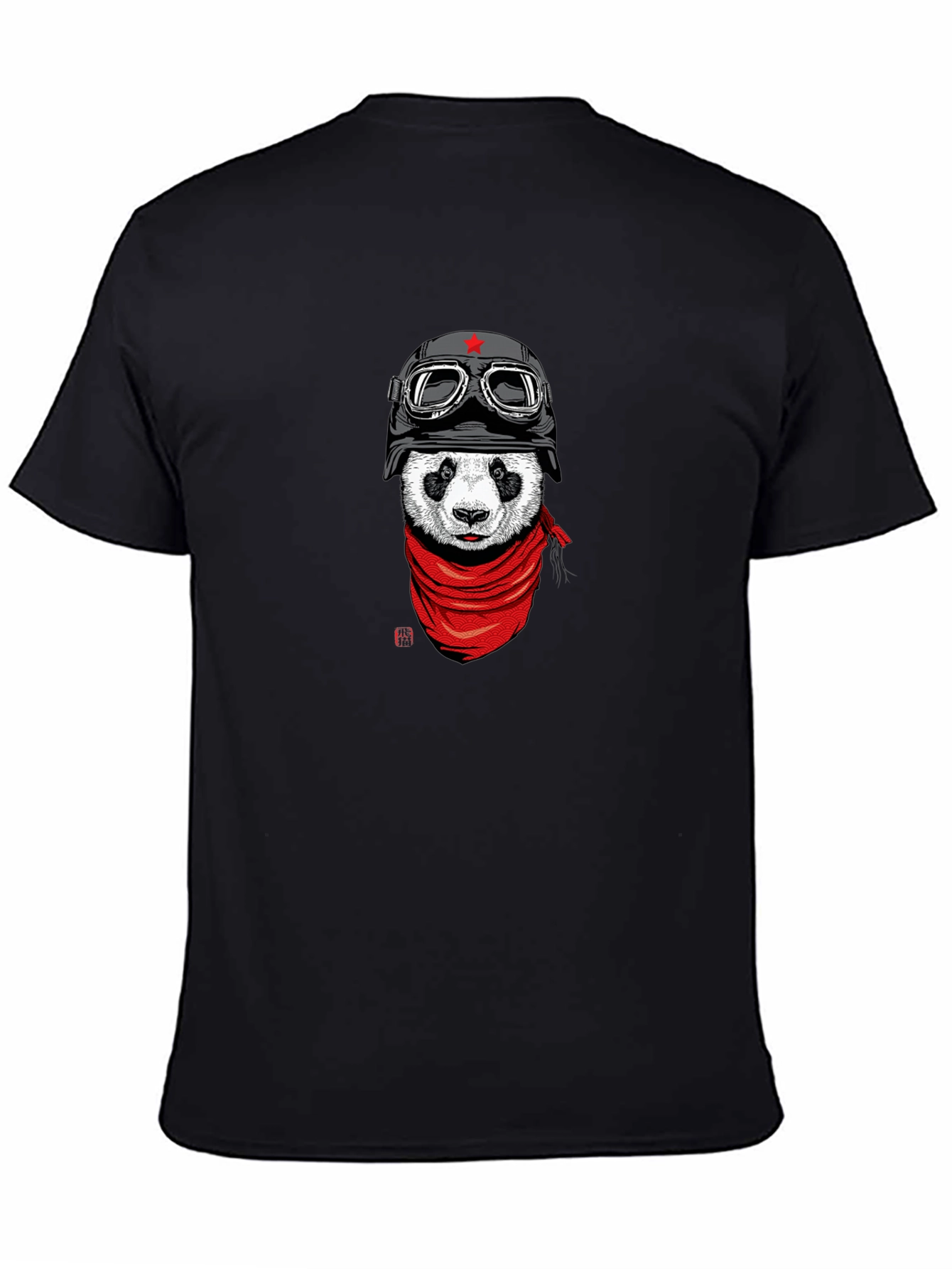 Black Panda Biker Graphic T-Shirt - Cool & Unique Design view 4