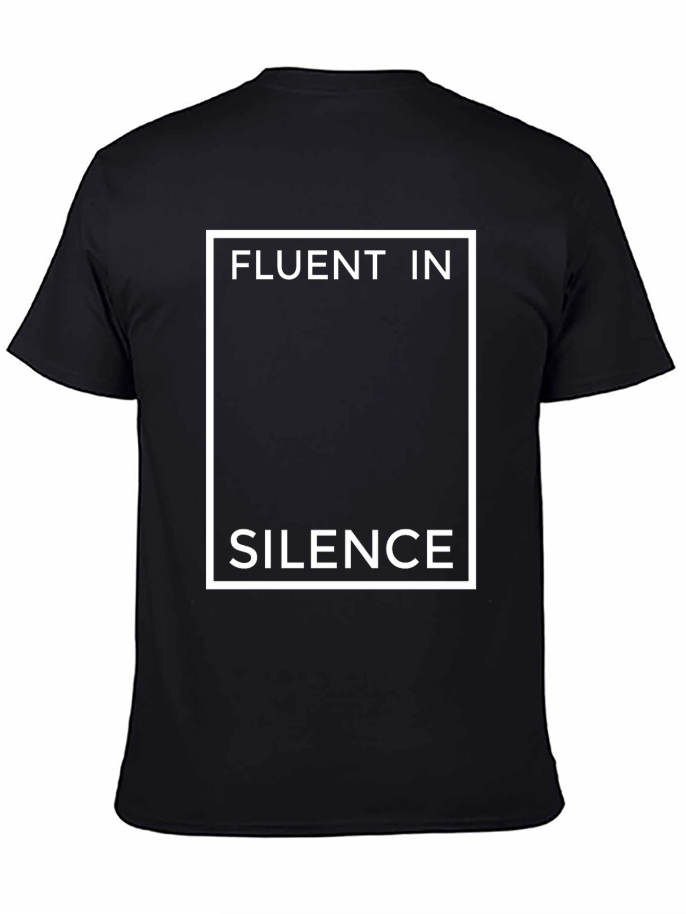 Black Fluent in Silence Graphic T-Shirt - Black view 4