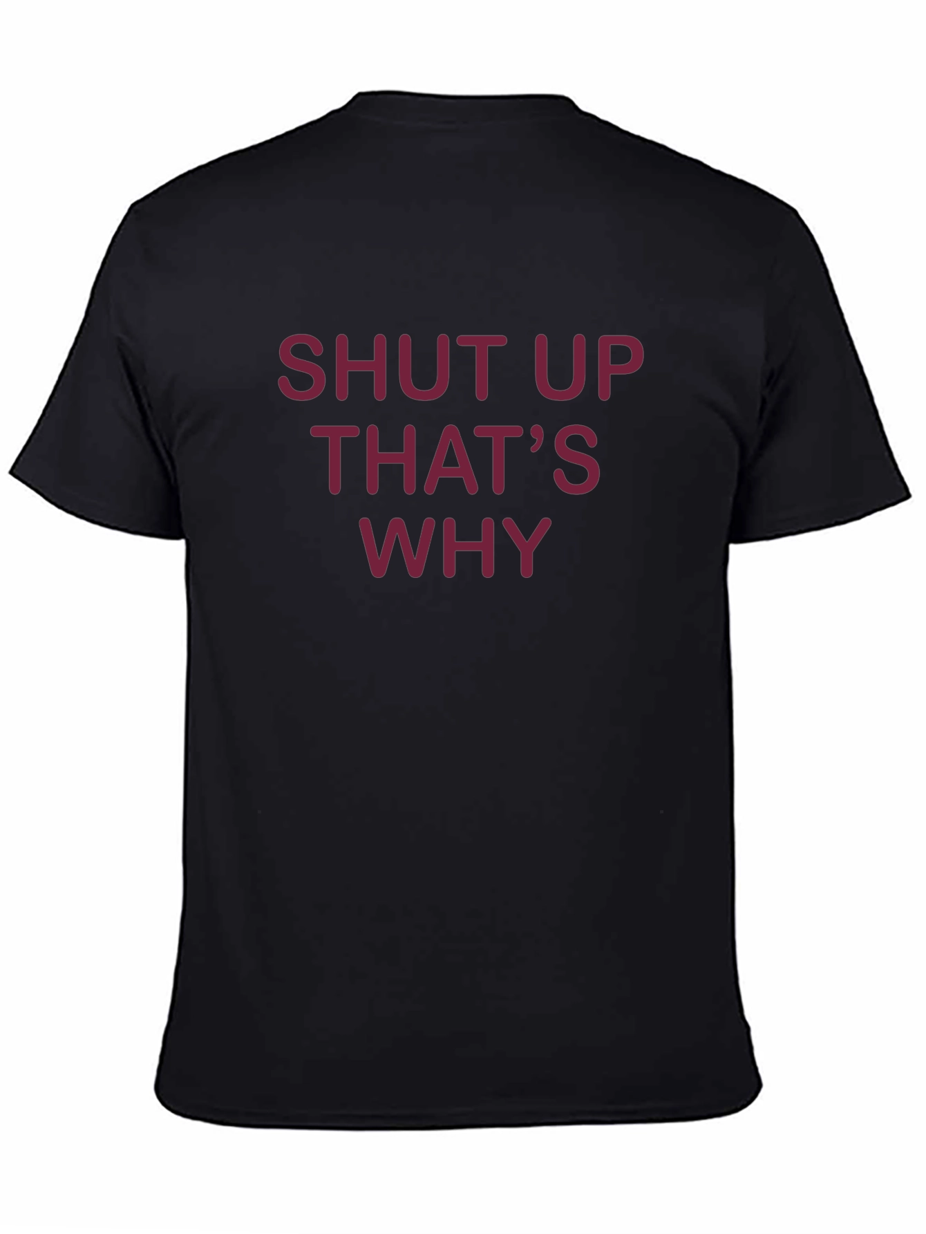 Black Shut Up That's Why T-Shirt - Funny Graphic Tee view 4
