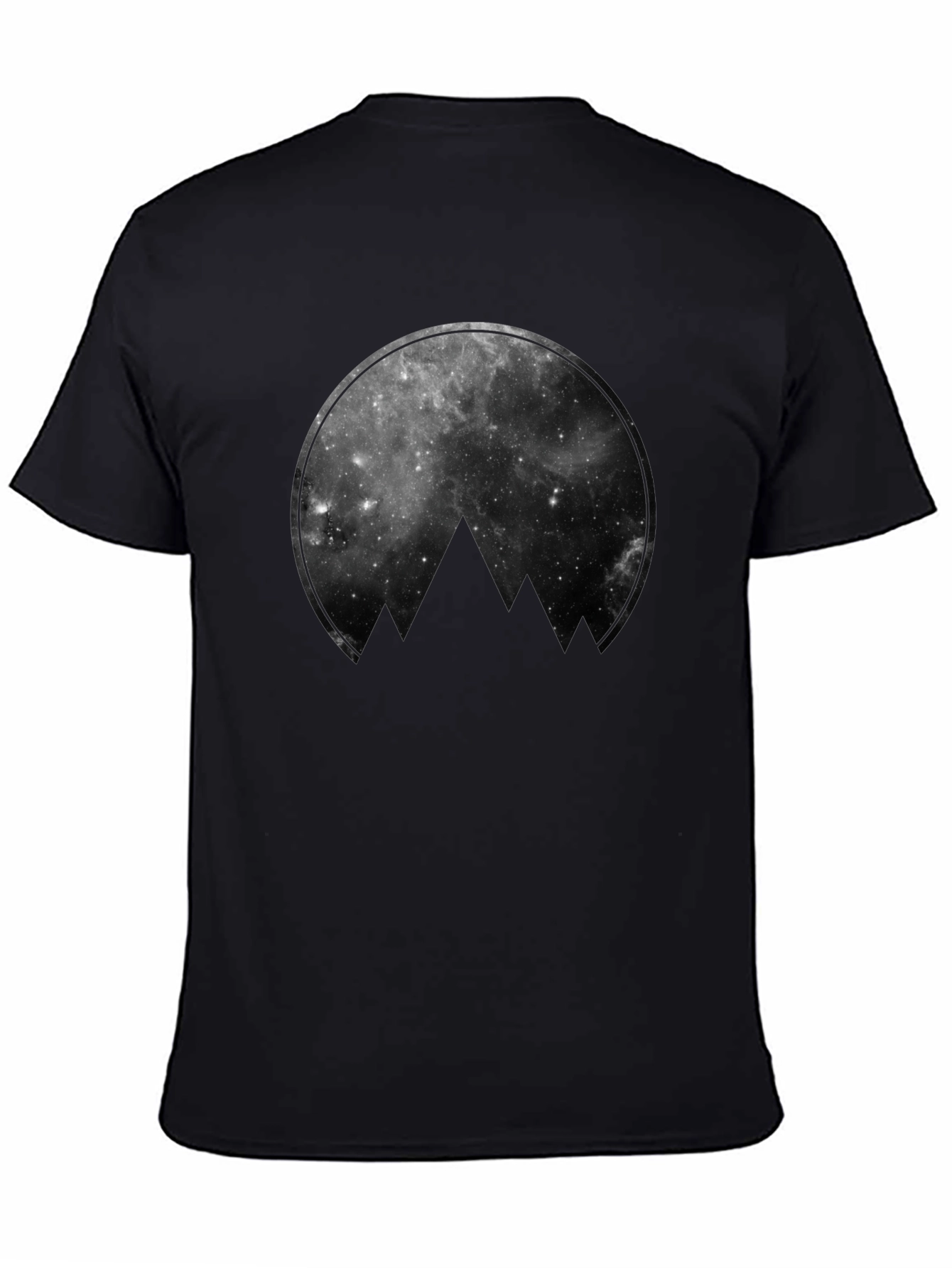 Black Cosmic Mountain Black Graphic Tee view 4