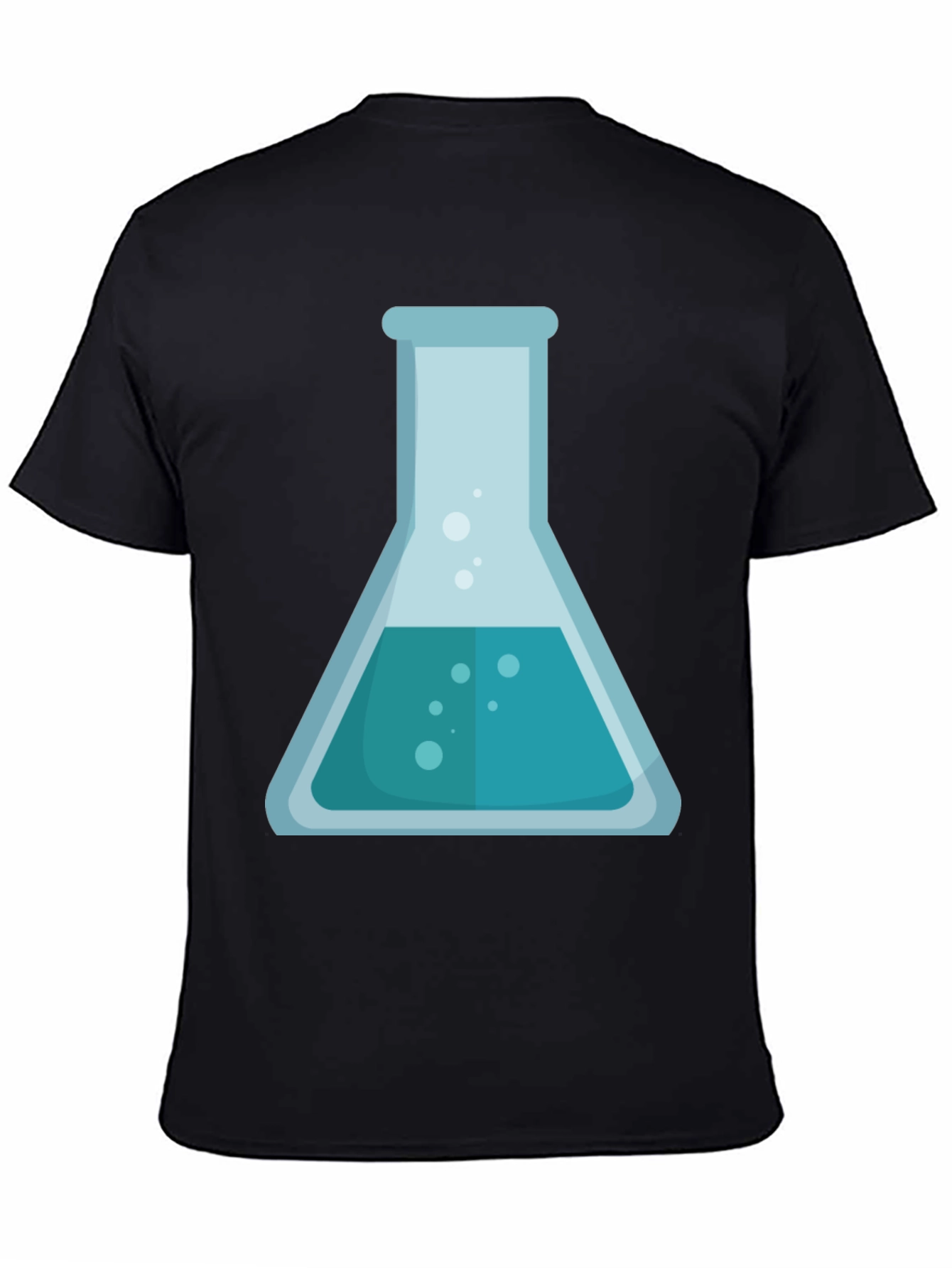Black Science Beaker Graphic T-Shirt - Chemistry Lab Style Tee view 4