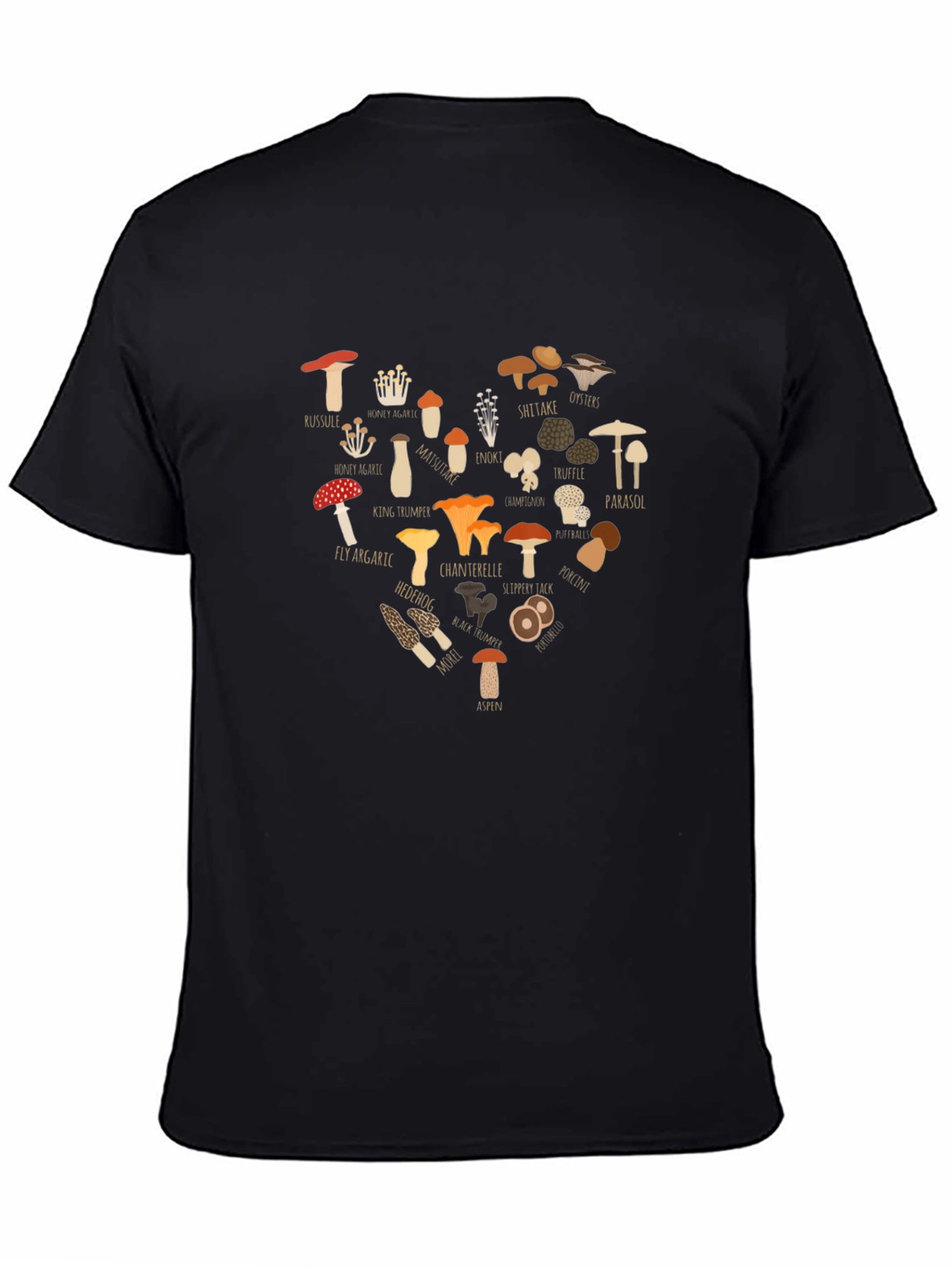 Mushroom Heart Graphic T-Shirt - Fungi Lover Tee - 4
