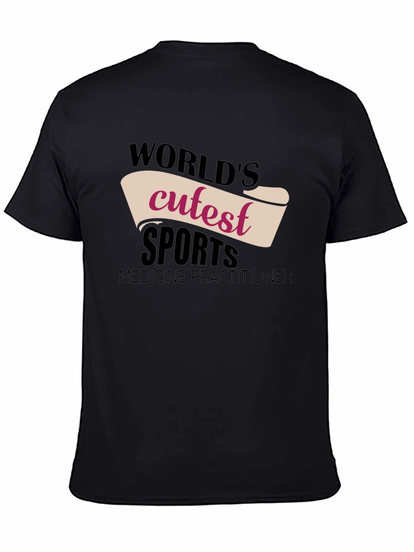 Black World's Cutest Sports Medicine Practitioner T-Shirt view 4