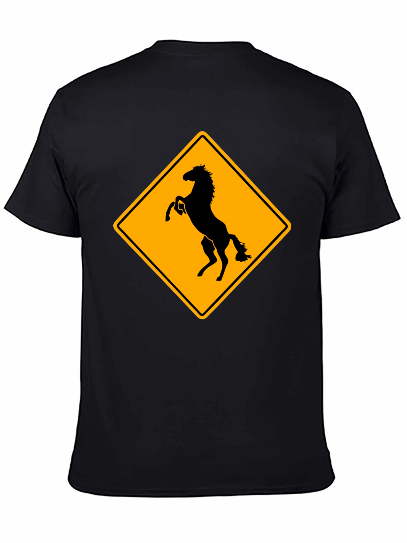 Black Horse Crossing T-Shirt - Black view 4