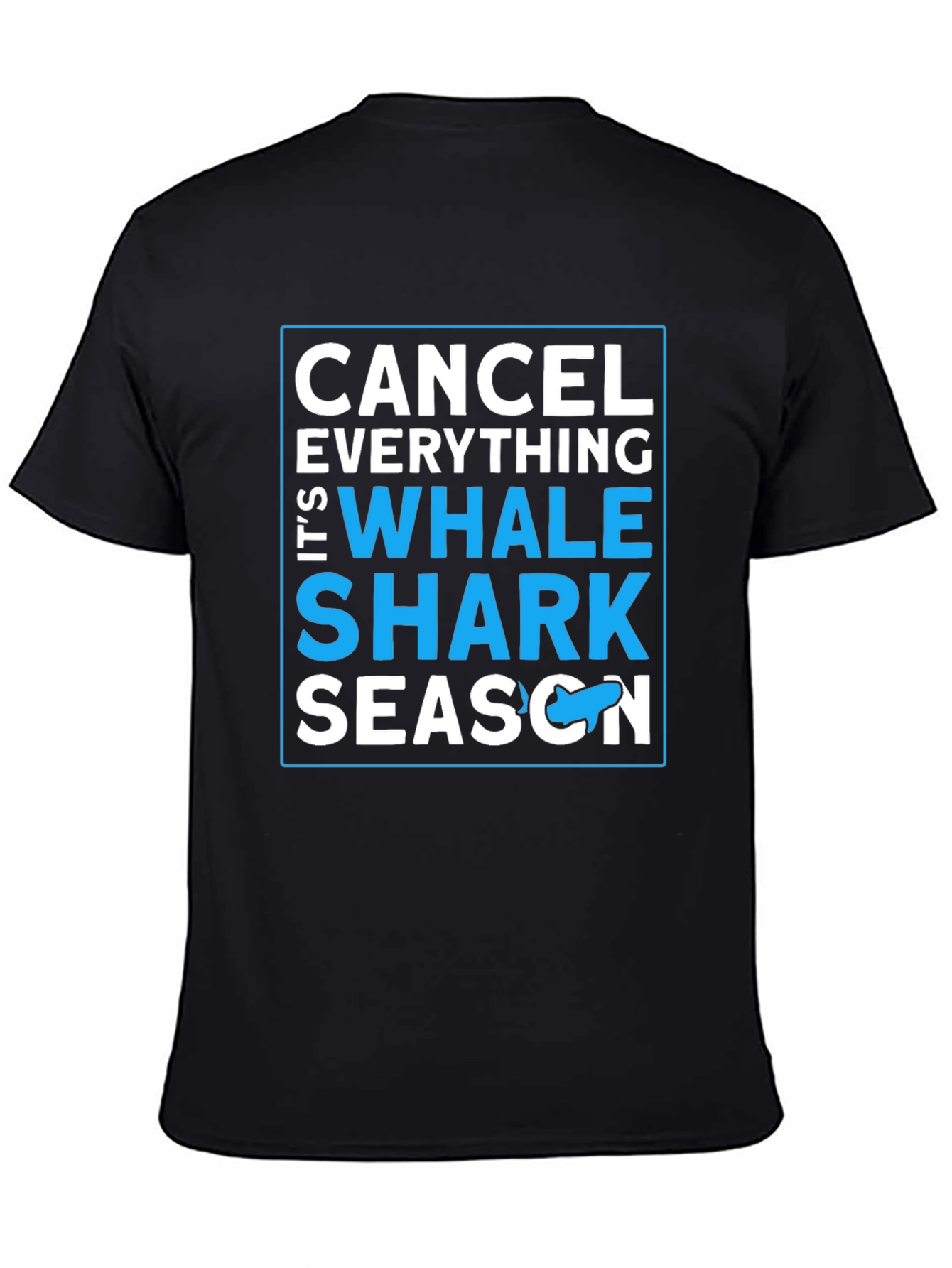 Whale Shark Season Black Graphic T-Shirt - 4