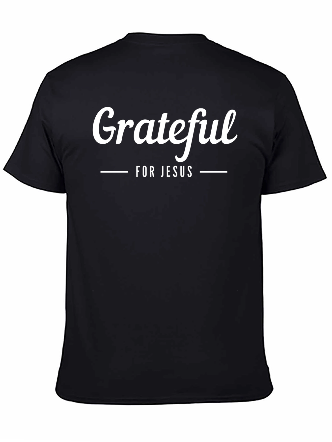 Black Grateful for Jesus Graphic T-Shirt view 4