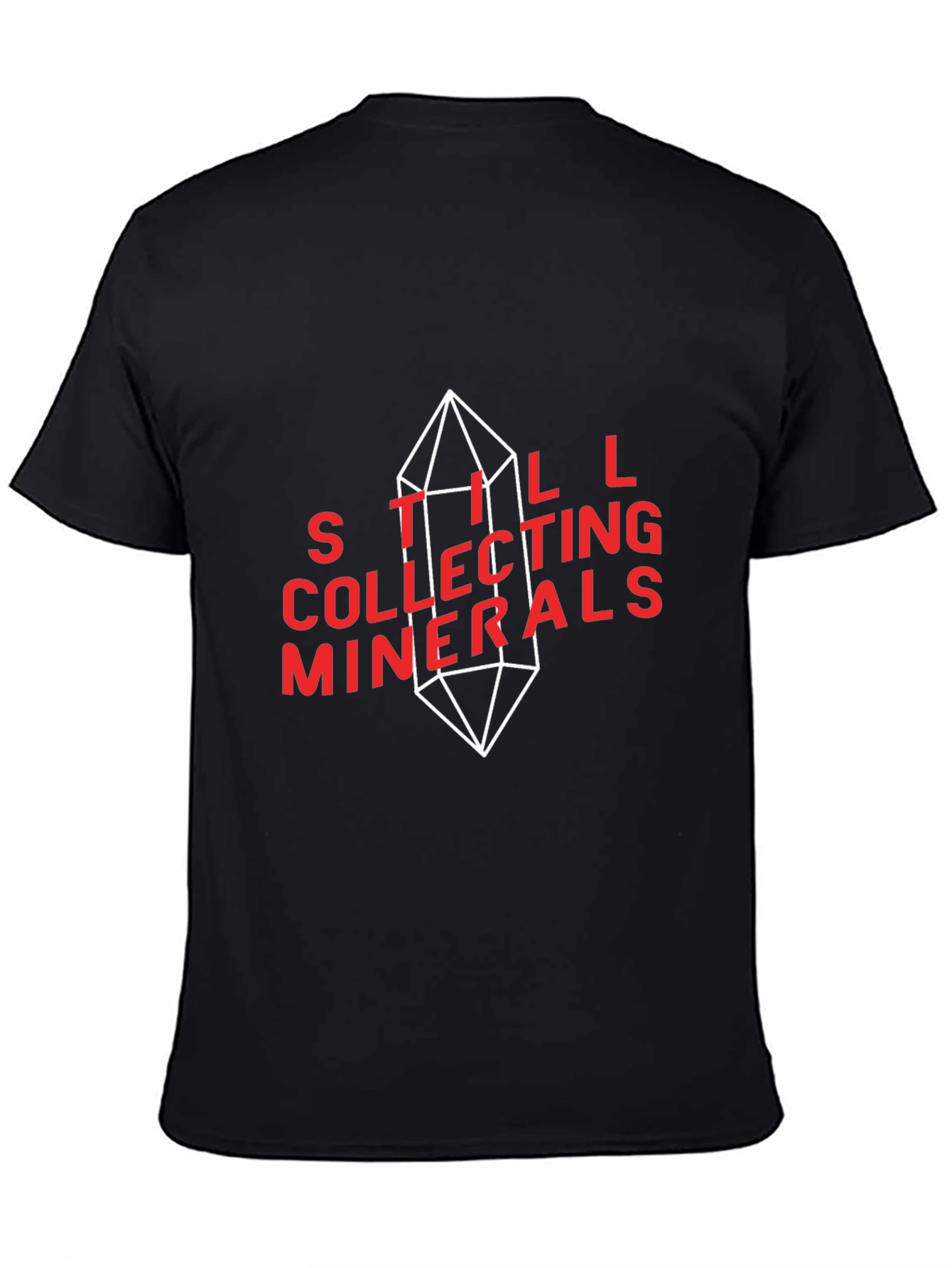 Black Still Collecting Minerals Graphic Tee view 4