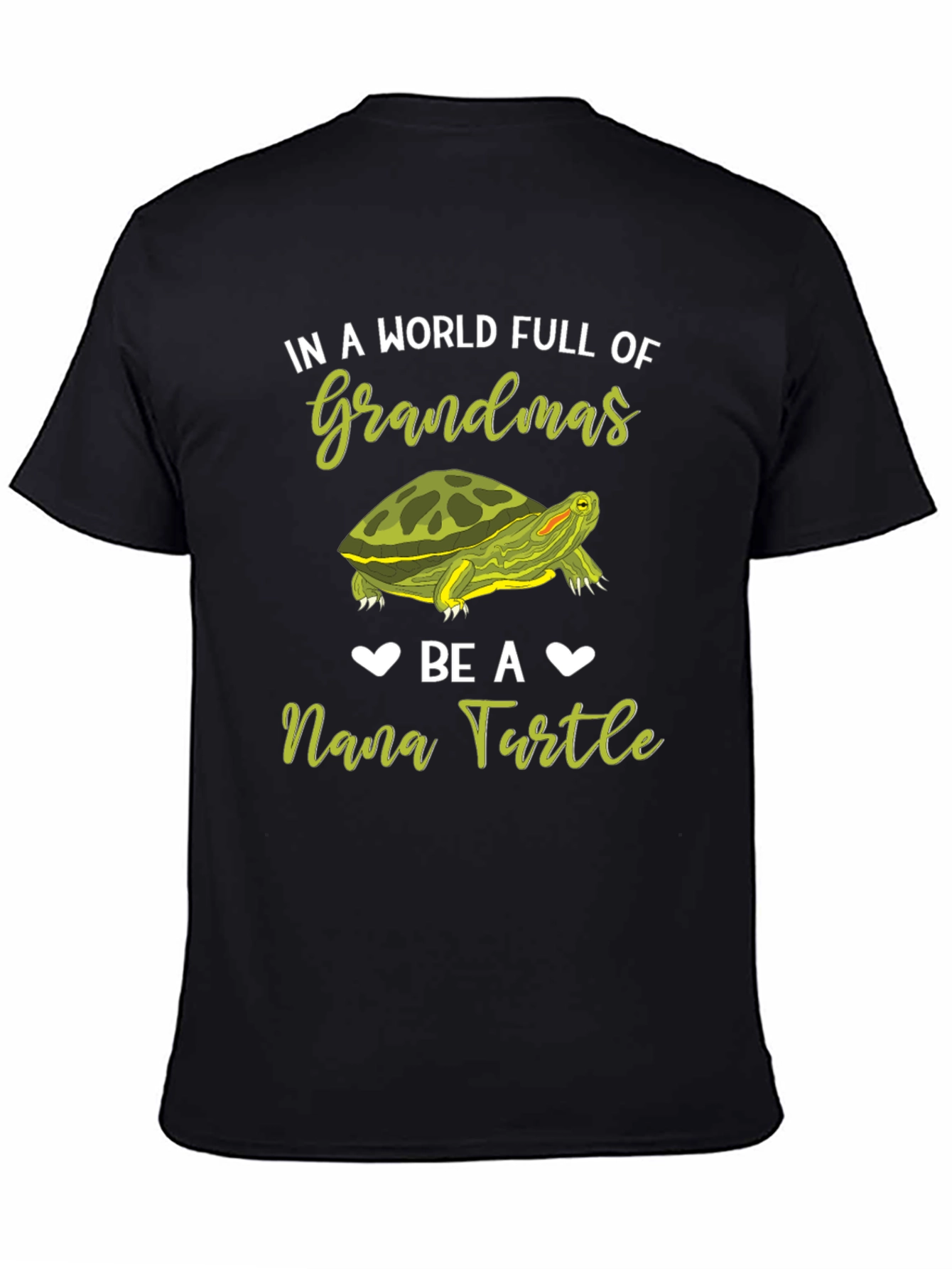 Black Nana Turtle T-Shirt - Grandmas World Gift Tee view 4