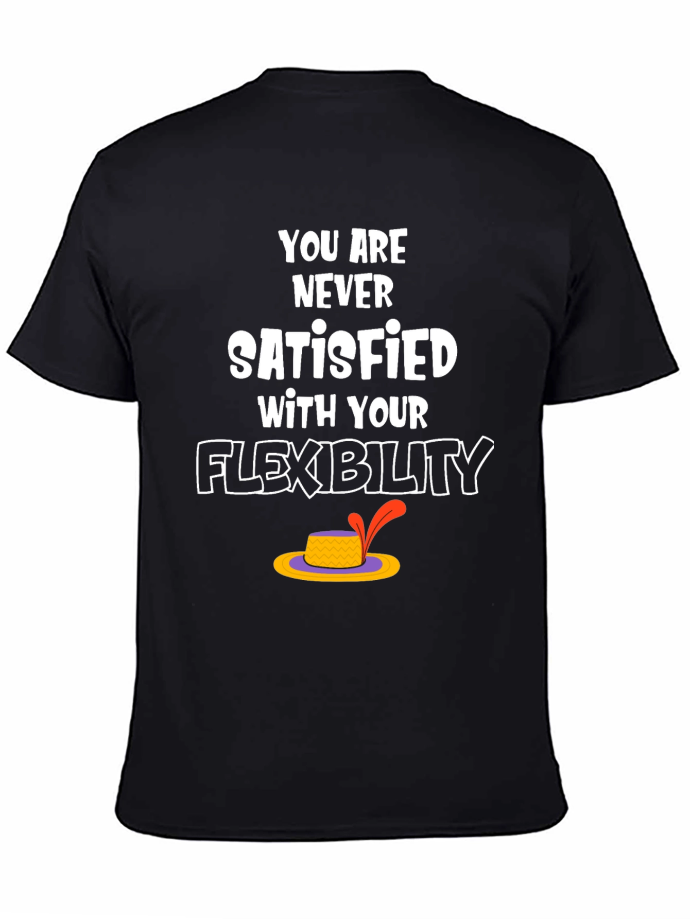 Black Funny Flexibility T-Shirt view 4