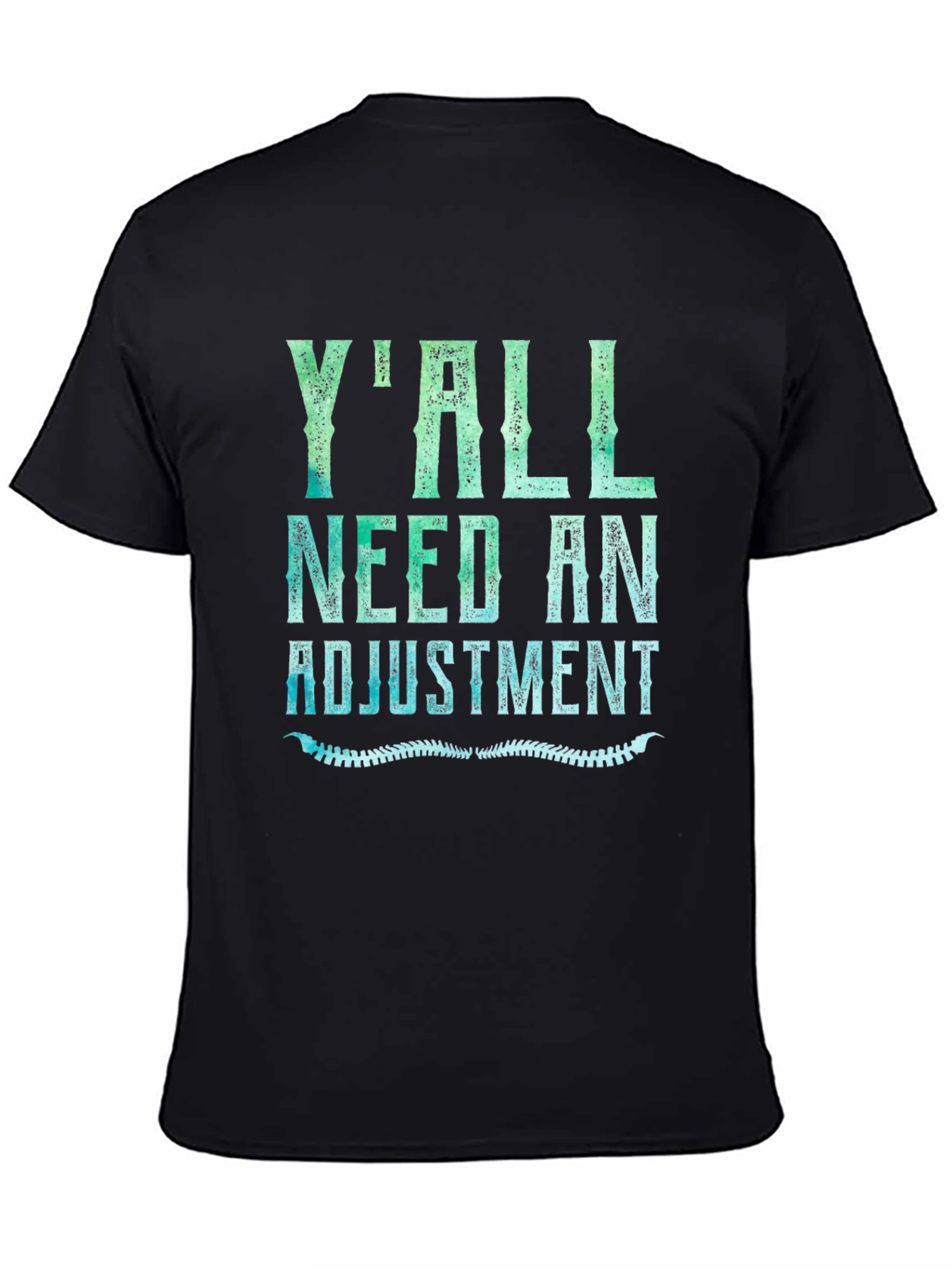 Black Y'all Need An Adjustment Black Graphic Tee view 4
