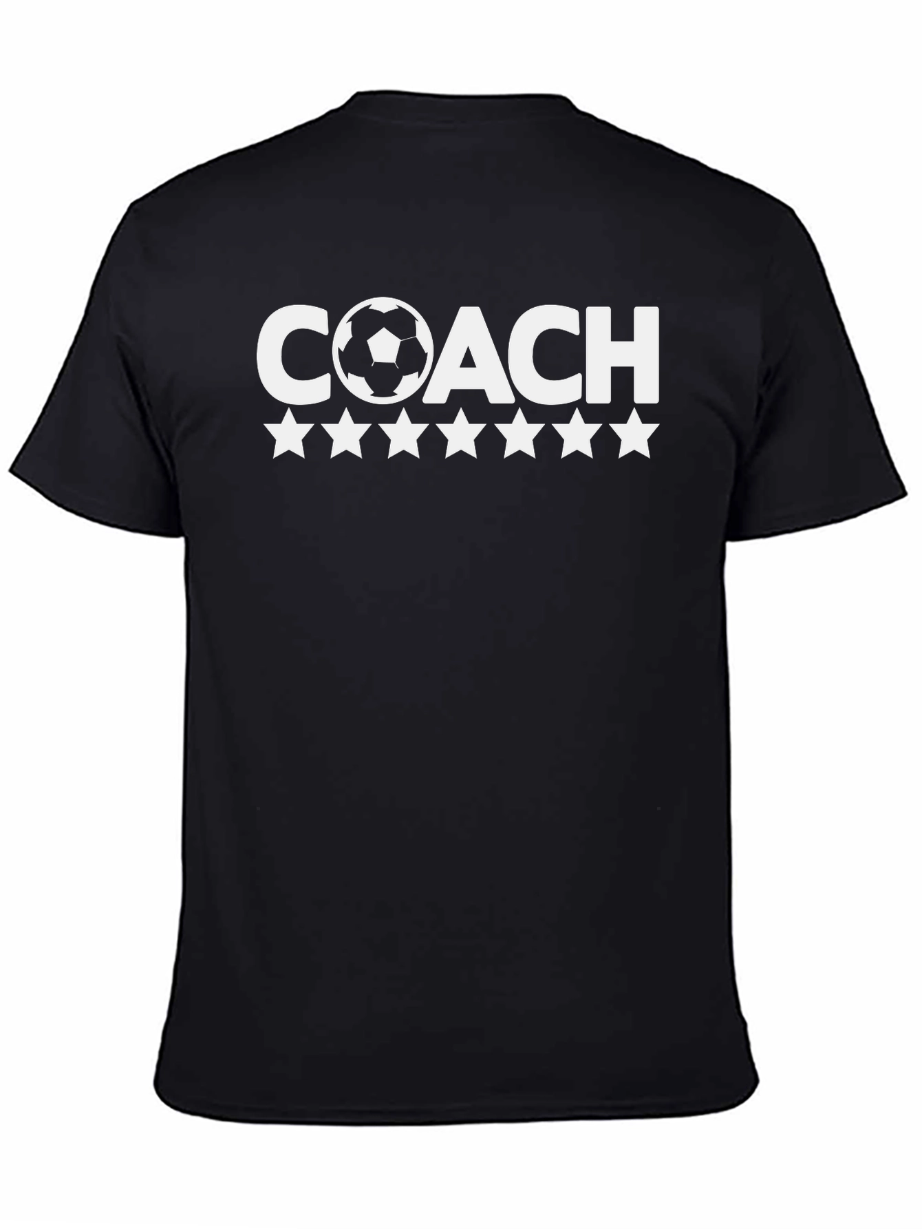 Black Soccer Coach Graphic Tee view 4