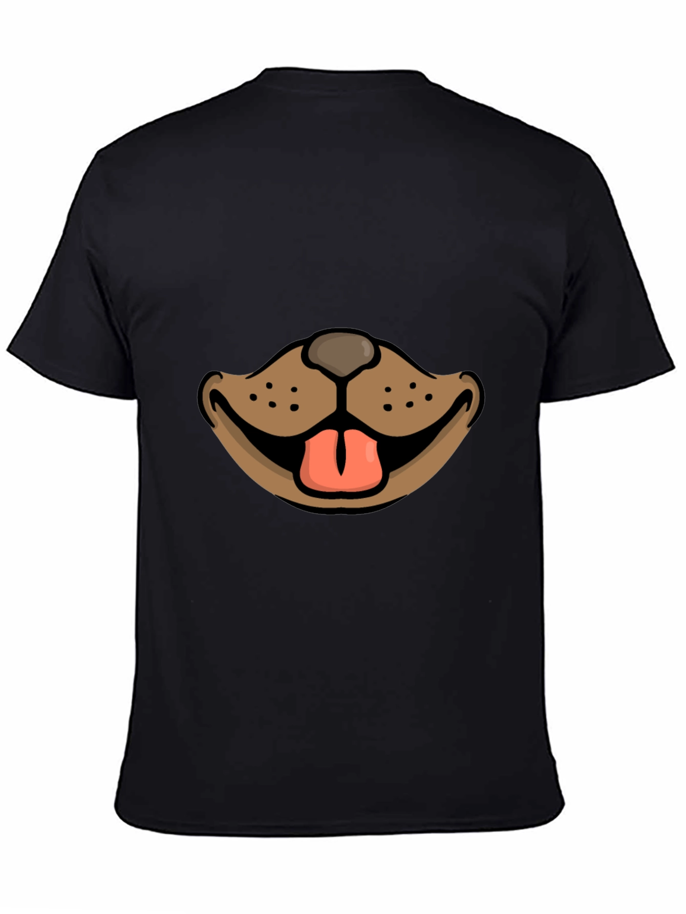 Black Dog Face Graphic Tee - Funny Animal Lover T-Shirt view 4
