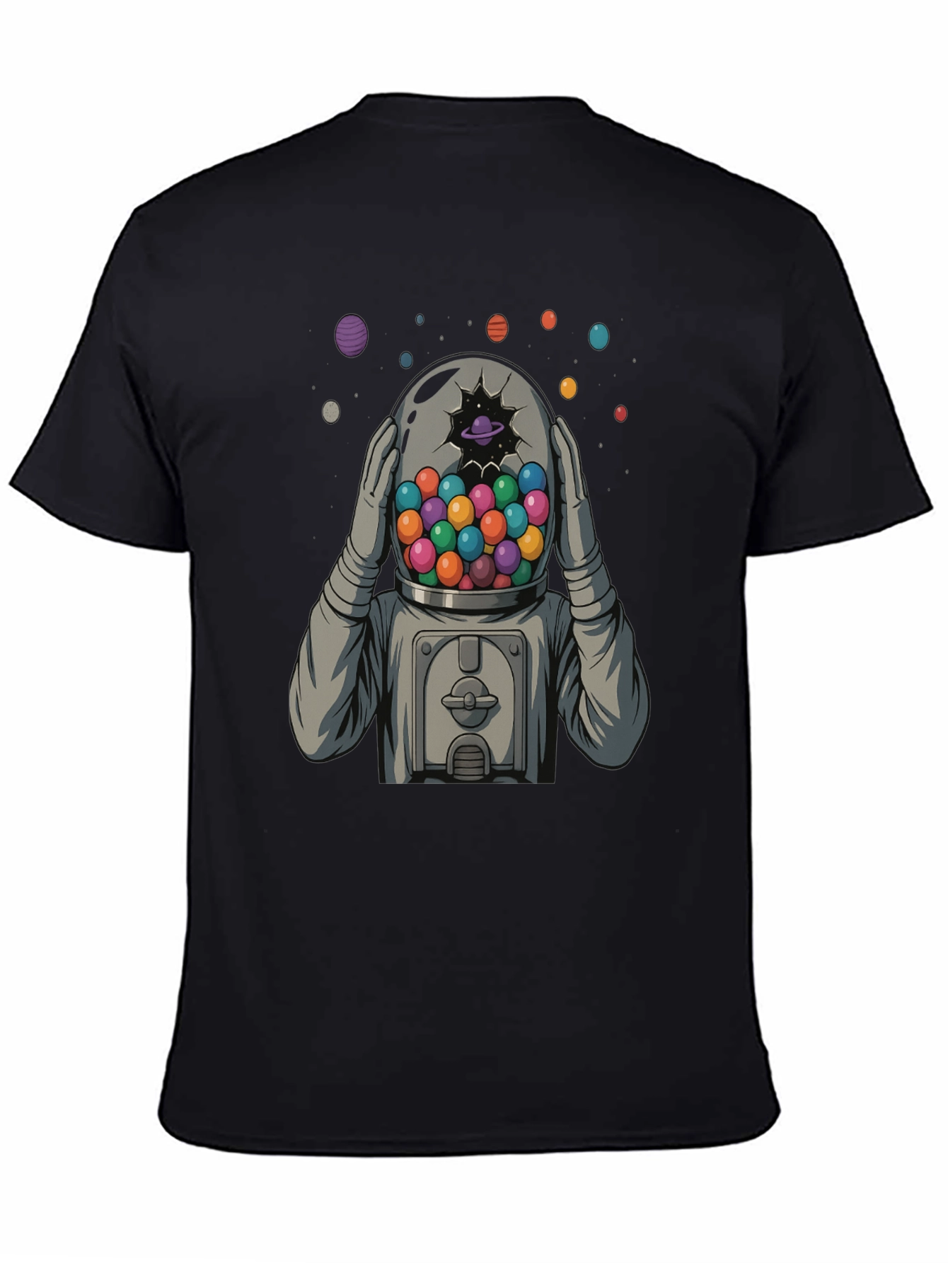 Black Astronaut Gumball Head Graphic Tee view 4