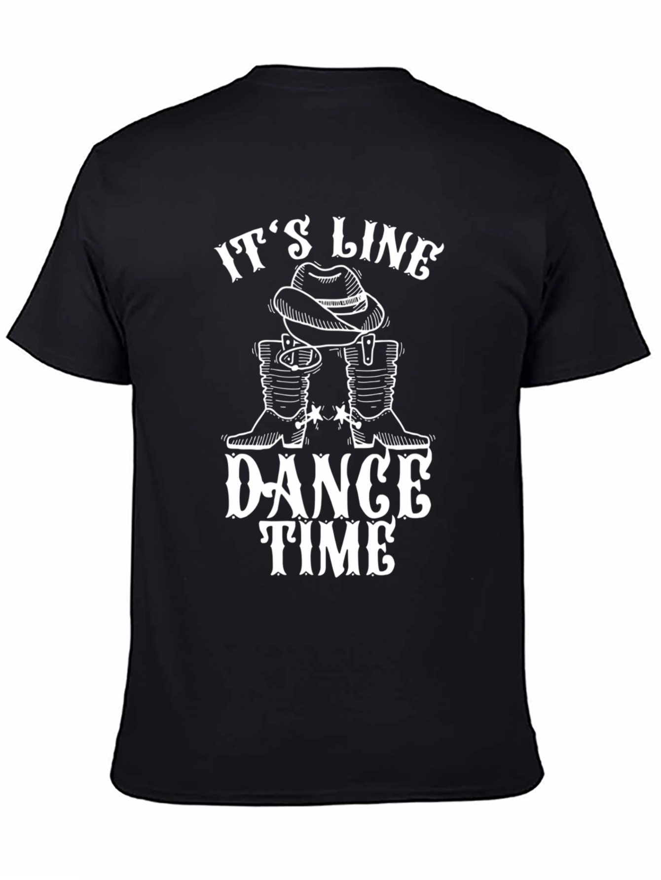 Black It's Line Dance Time Graphic Tee view 4