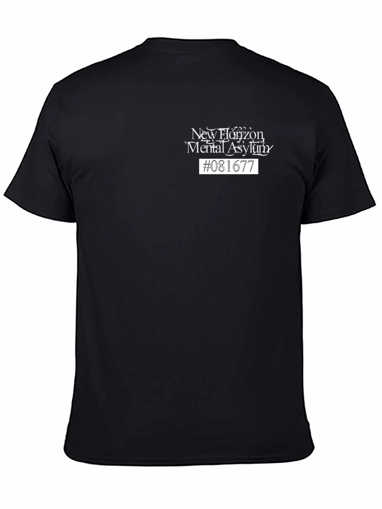 Black New Horizon Mental Asylum Graphic Tee - Black view 4