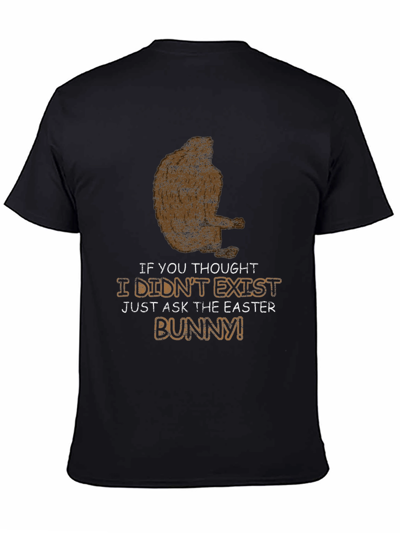 Black Sasquatch Easter Bunny Men's T-Shirt view 4