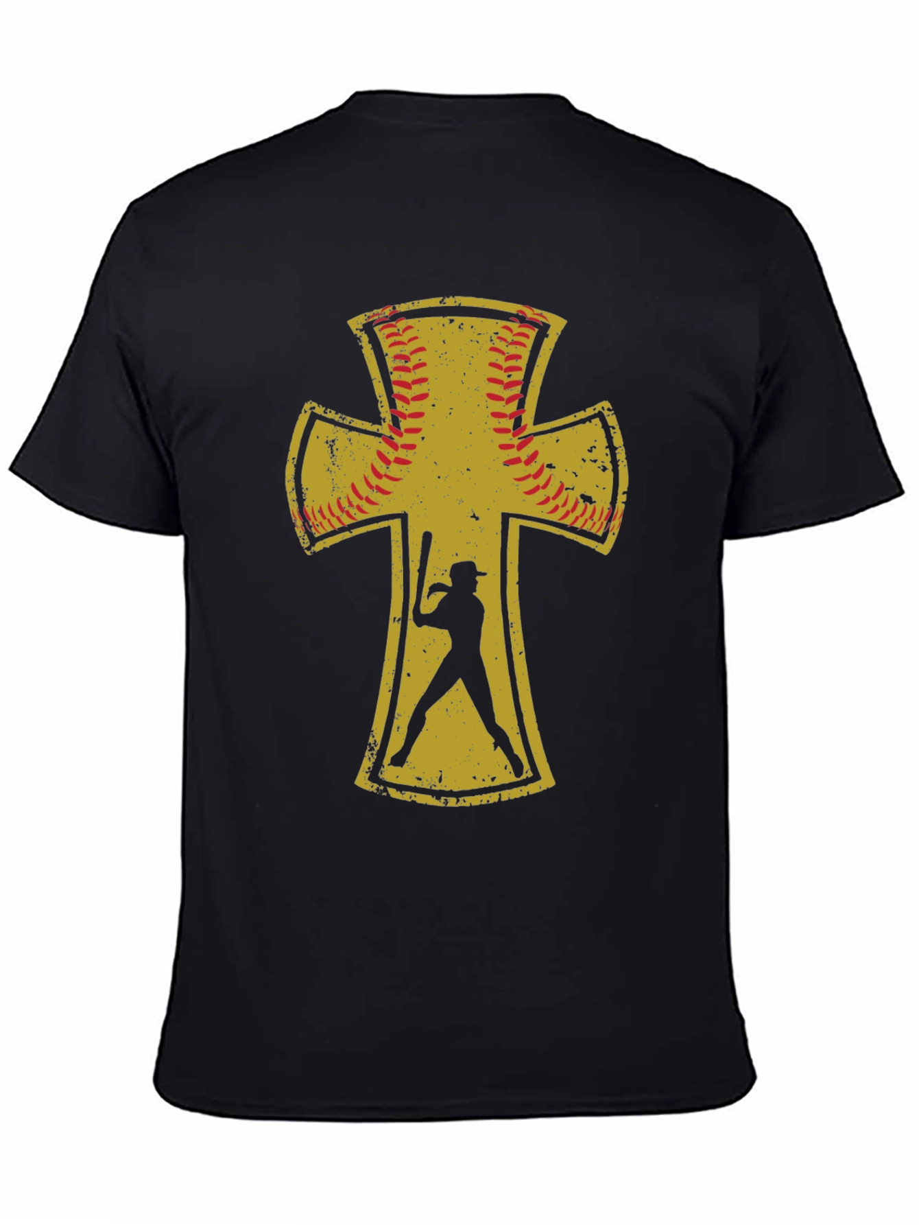 Black Baseball Cross T-Shirt view 4