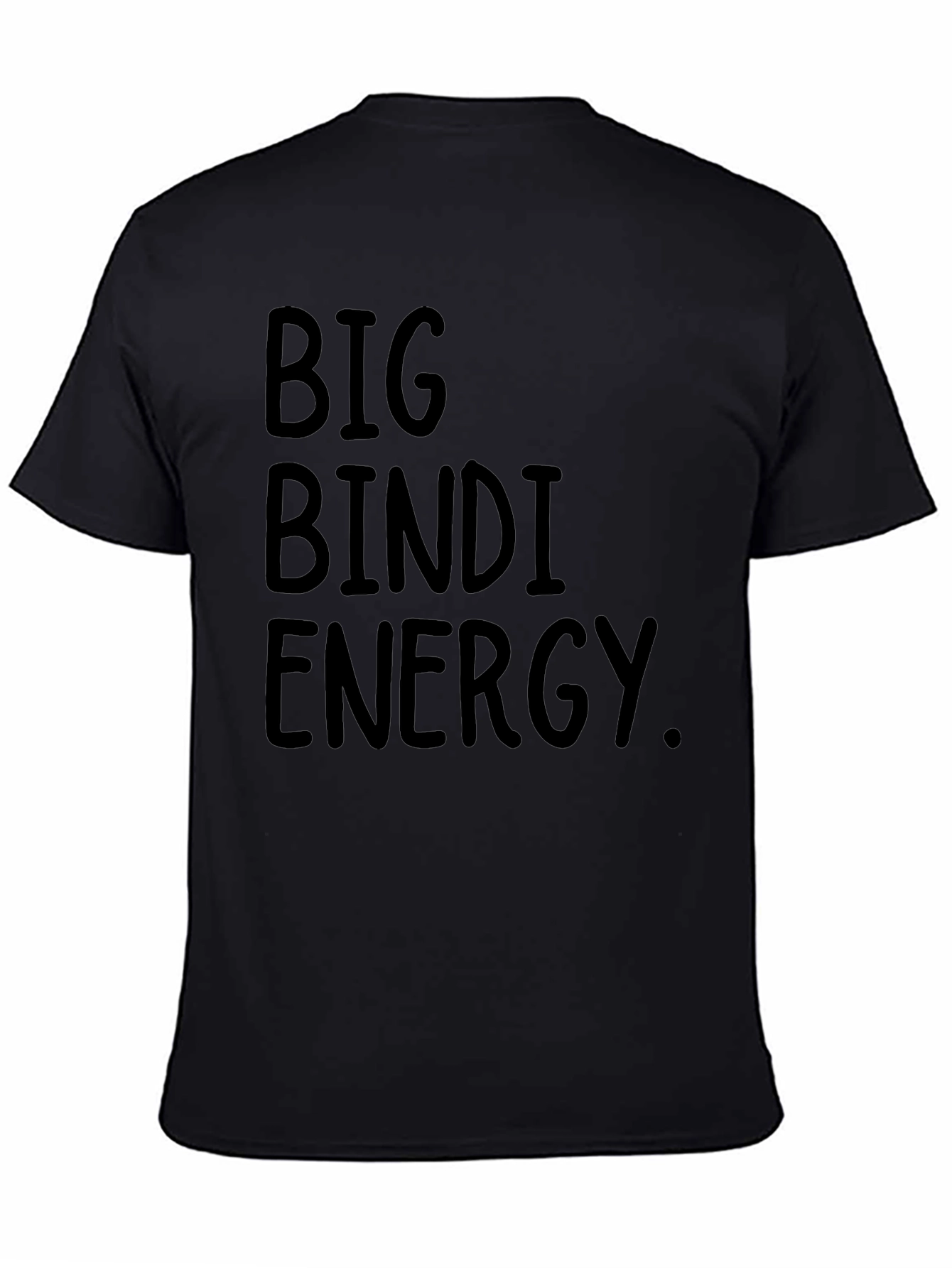 Black Big Bindi Energy T-Shirt - Black Crew Neck Tee view 4