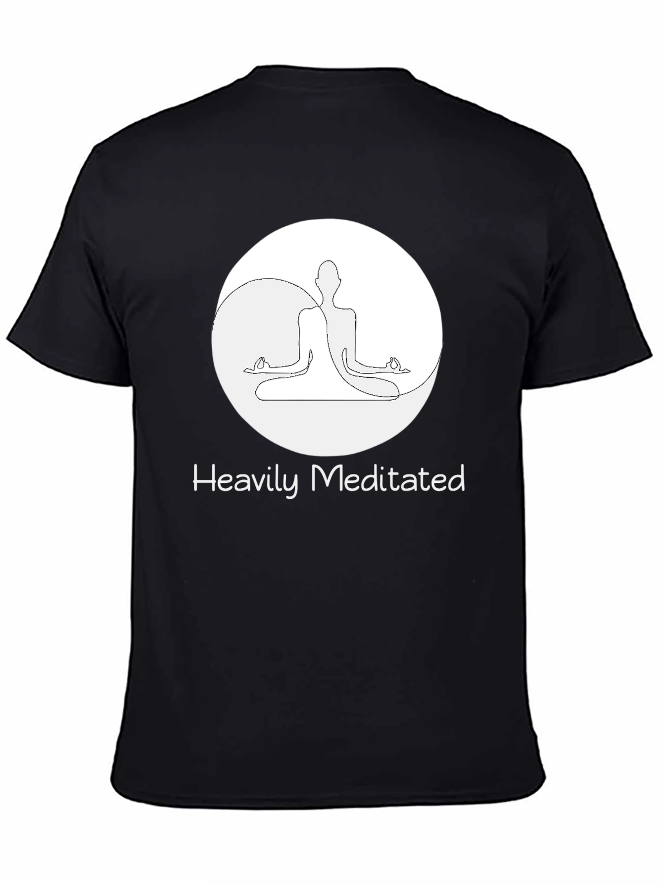 Black Heavily Meditated Black T-Shirt view 4