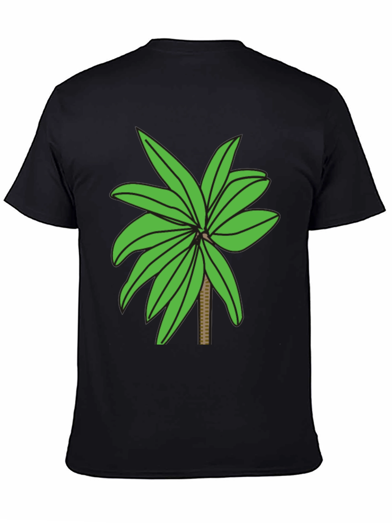 Black Tropical Palm Tree Graphic T-Shirt view 4
