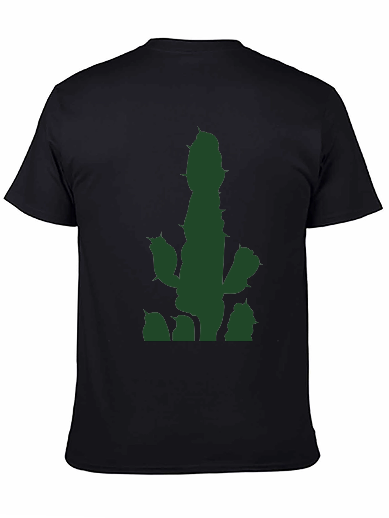 Black Cactus Graphic T-Shirt - Black Casual Tee view 4