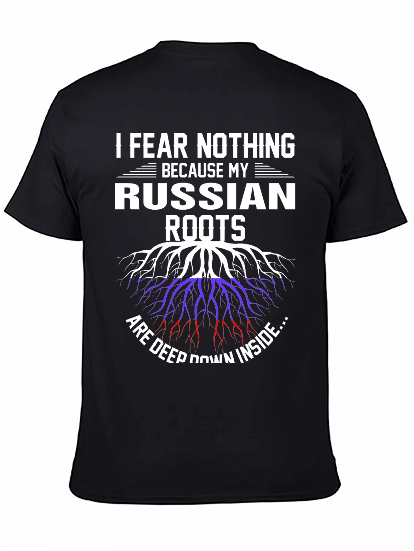 Black Russian Roots Graphic Tee -  I Fear Nothing view 4